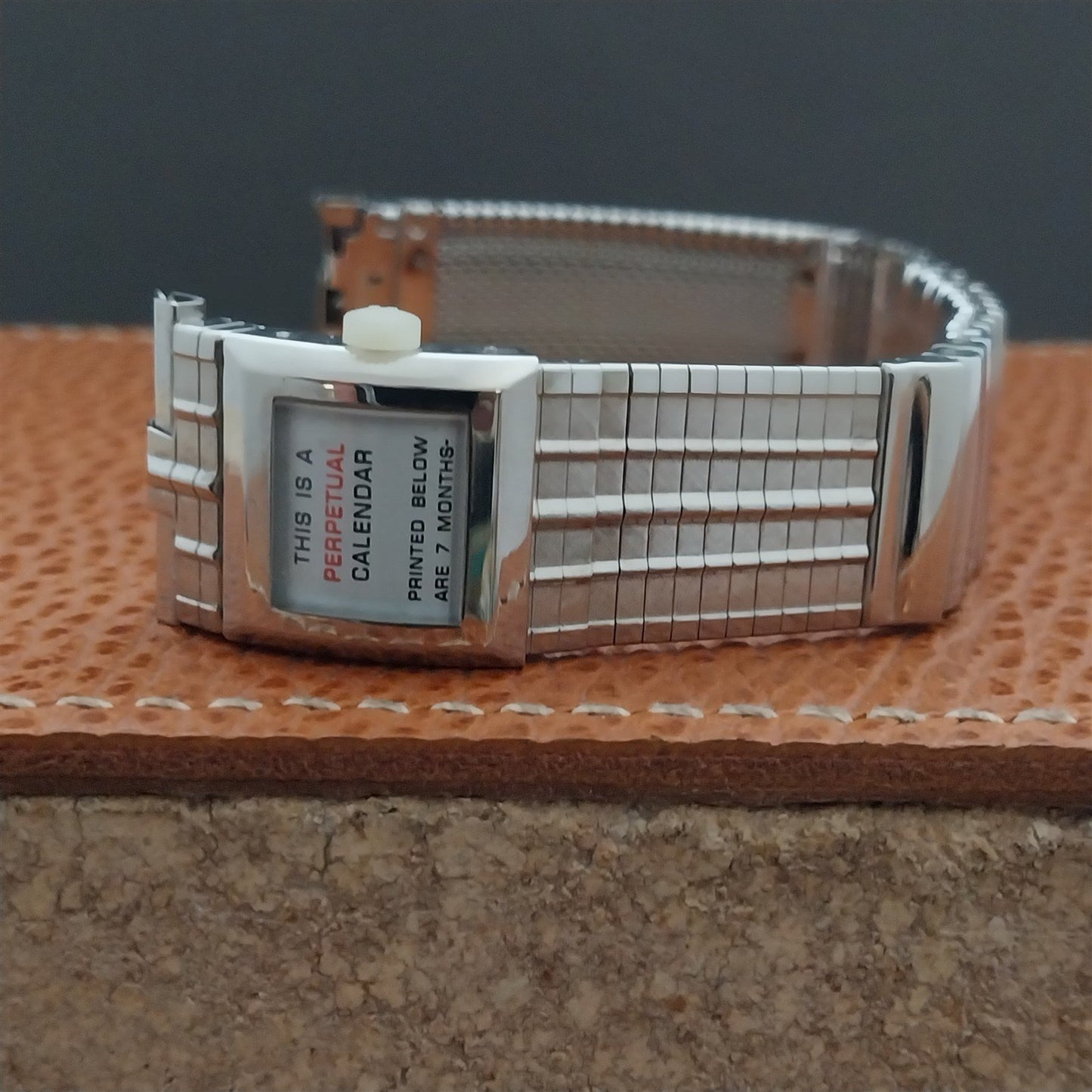 19mm 18mm Stainless JB Champion Perpetual Calendar nos 1960s Vintage Watch Band