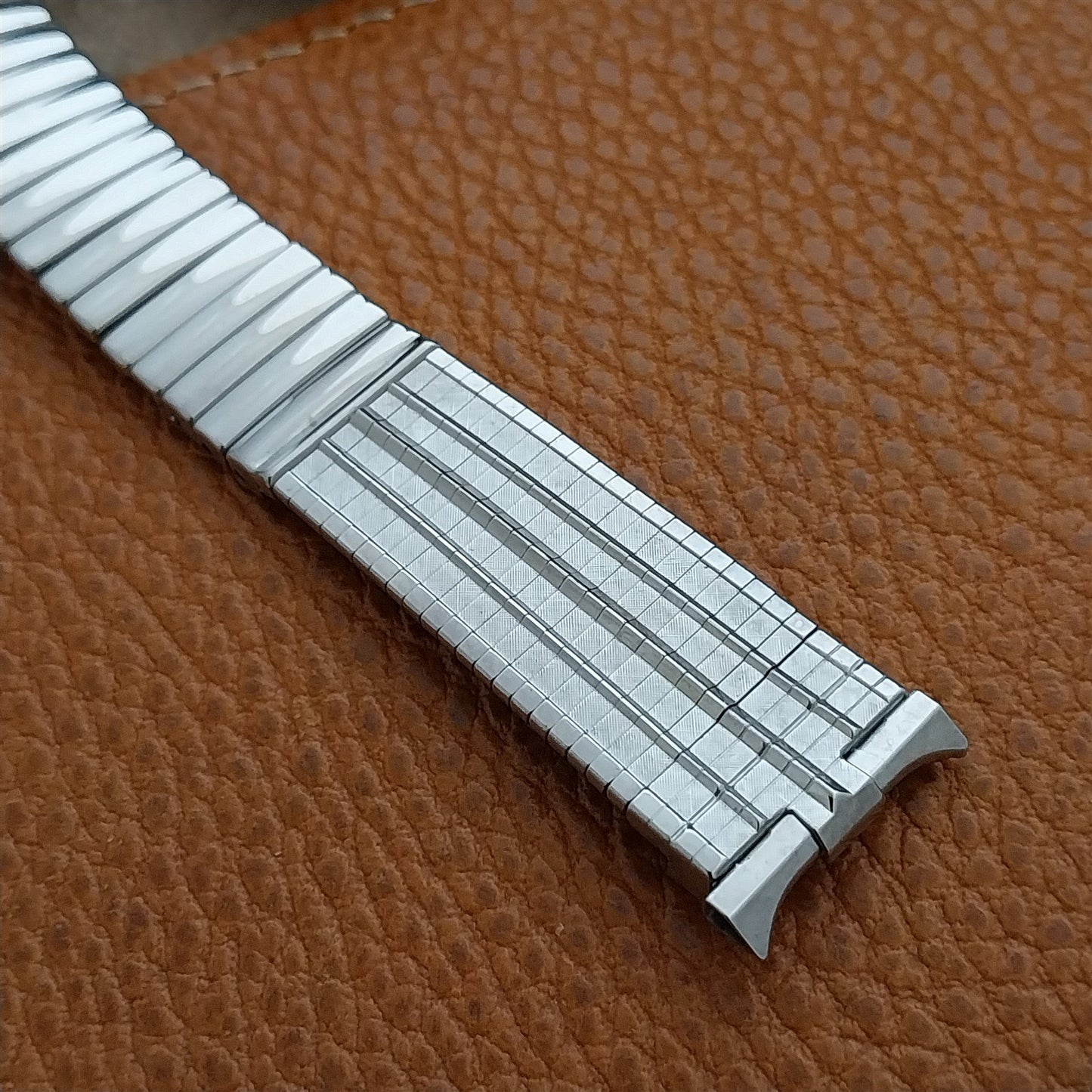 19mm 18mm Stainless JB Champion Perpetual Calendar nos 1960s Vintage Watch Band