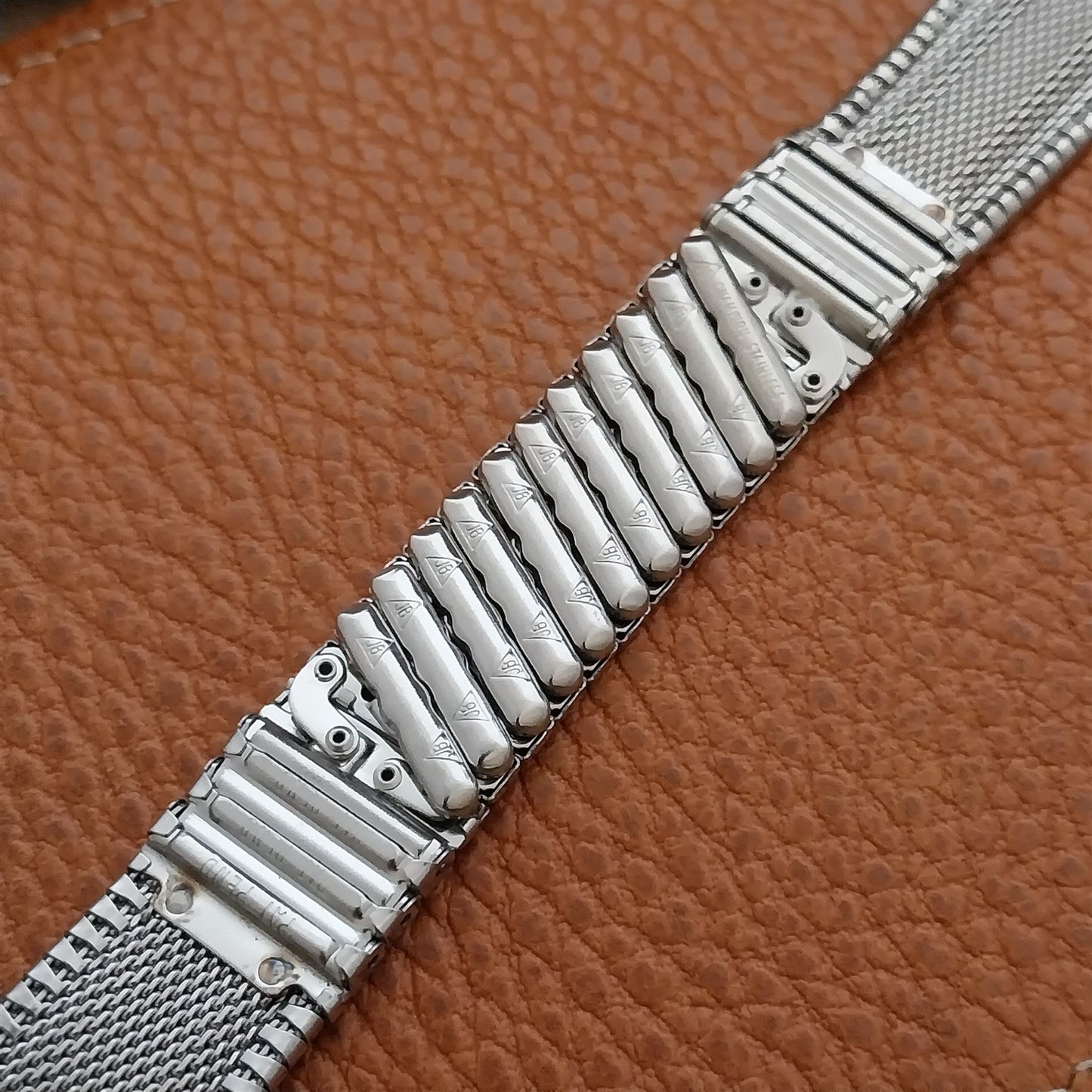 19mm 18mm Stainless JB Champion Perpetual Calendar nos 1960s Vintage Watch Band