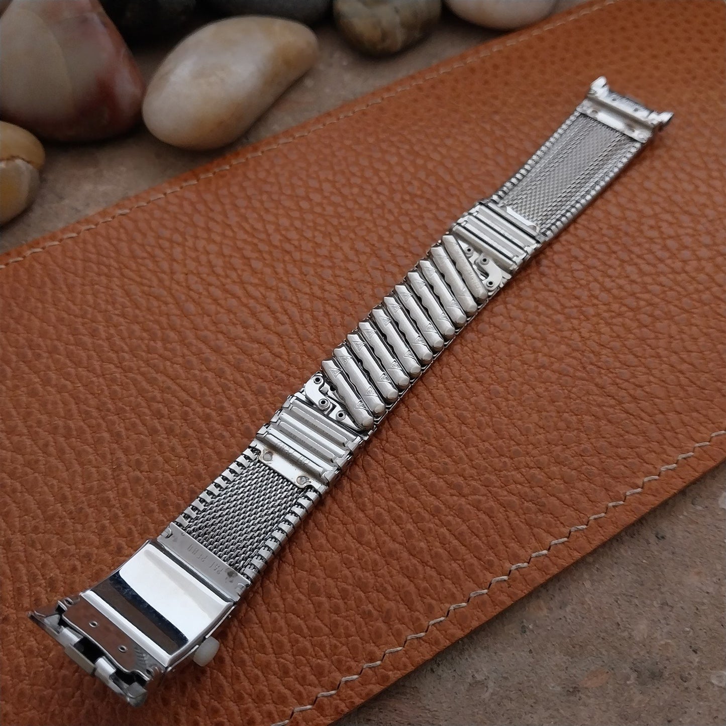 19mm 18mm Stainless JB Champion Perpetual Calendar nos 1960s Vintage Watch Band