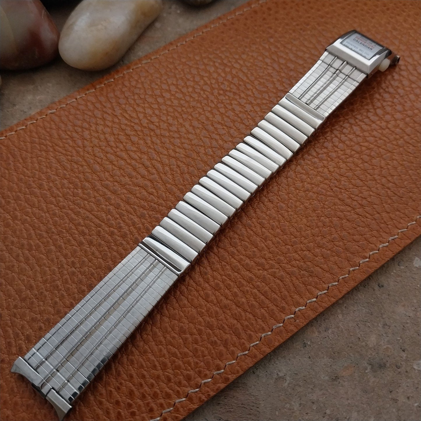 19mm 18mm Stainless JB Champion Perpetual Calendar nos 1960s Vintage Watch Band