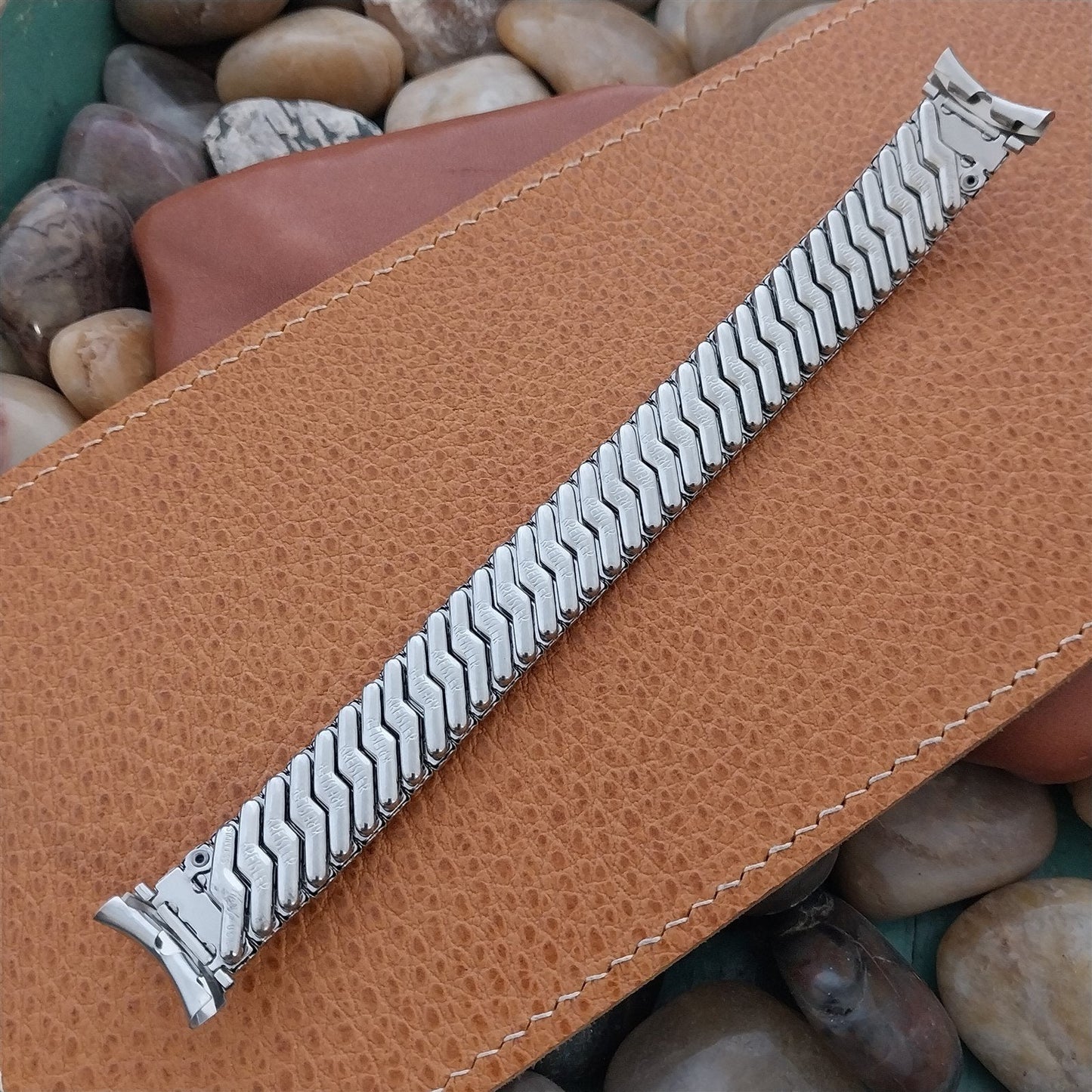 Vintage Curved End 19mm 18mm 16mm Kreisler Stainless Long nos 1960s Watch Band