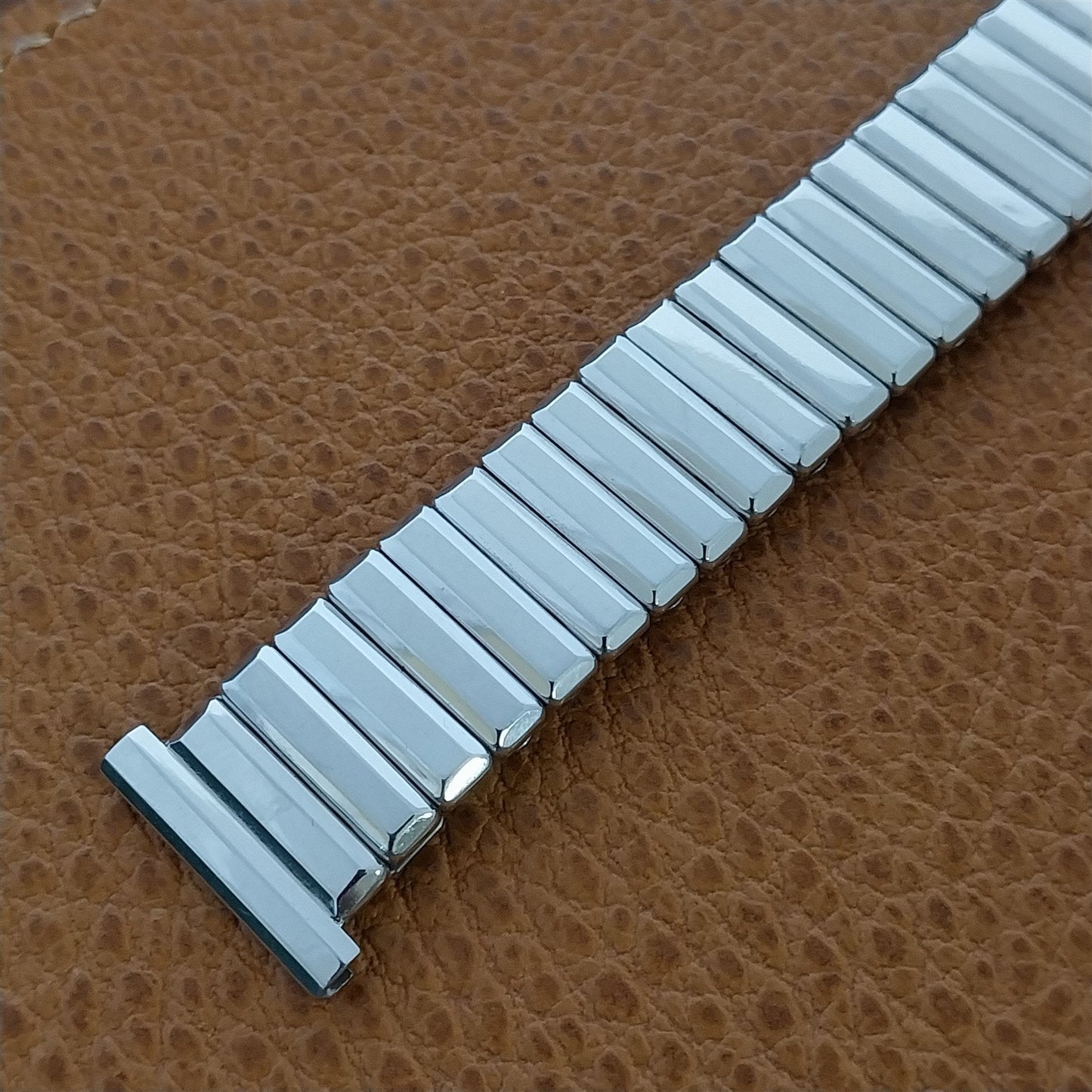 Vintage Kreisler 19mm 18mm 12k White Gold-Filled Long Unused 1950s Watch Band