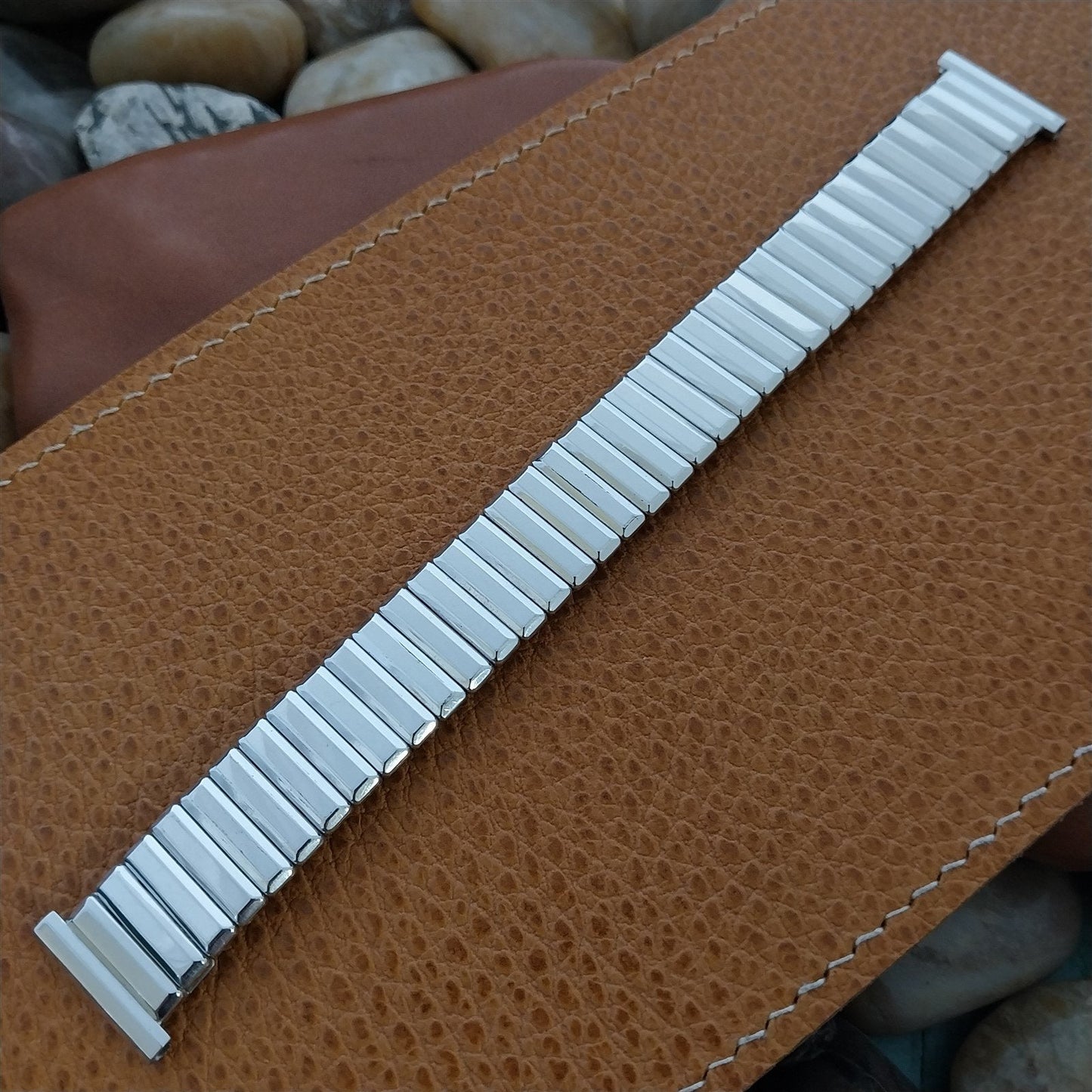 Vintage Kreisler 19mm 18mm 12k White Gold-Filled Long Unused 1950s Watch Band