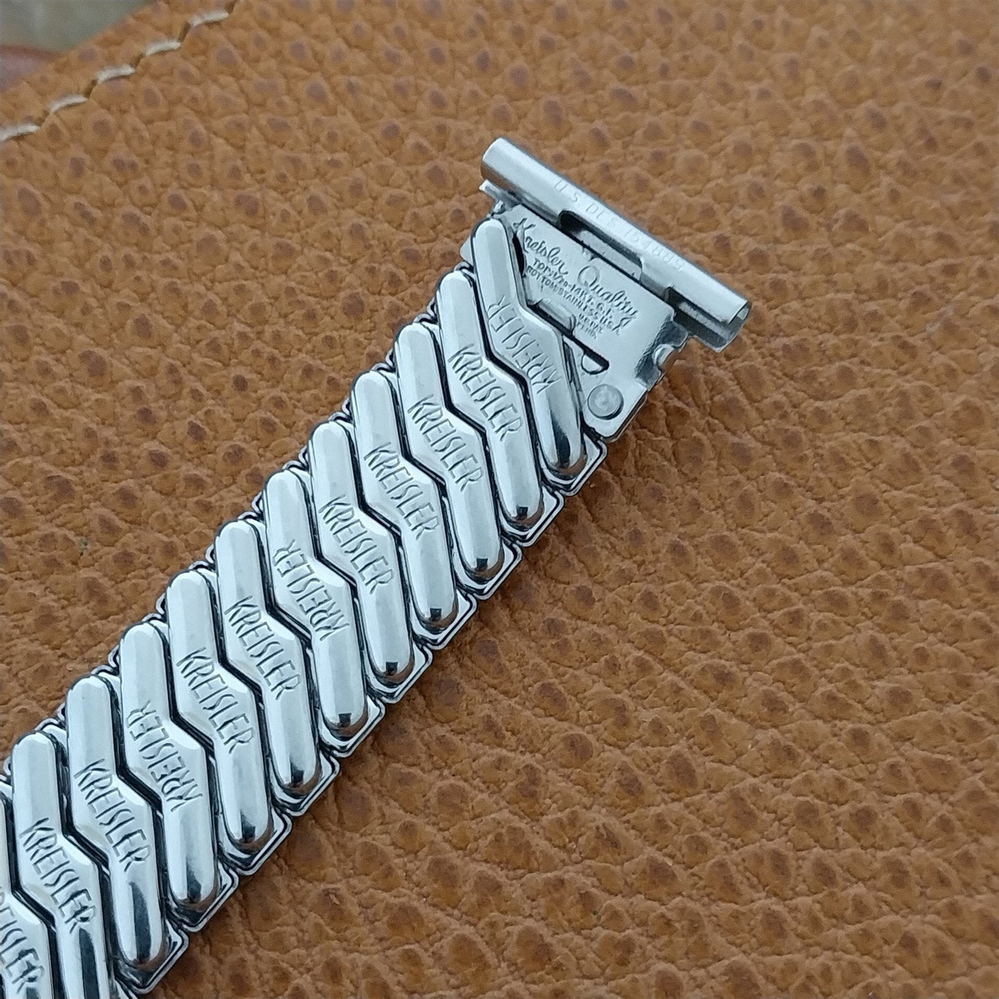 Kreisler 19mm 18mm 16mm White Gold-Filled Short Unused 1950s Vintage Watch Band