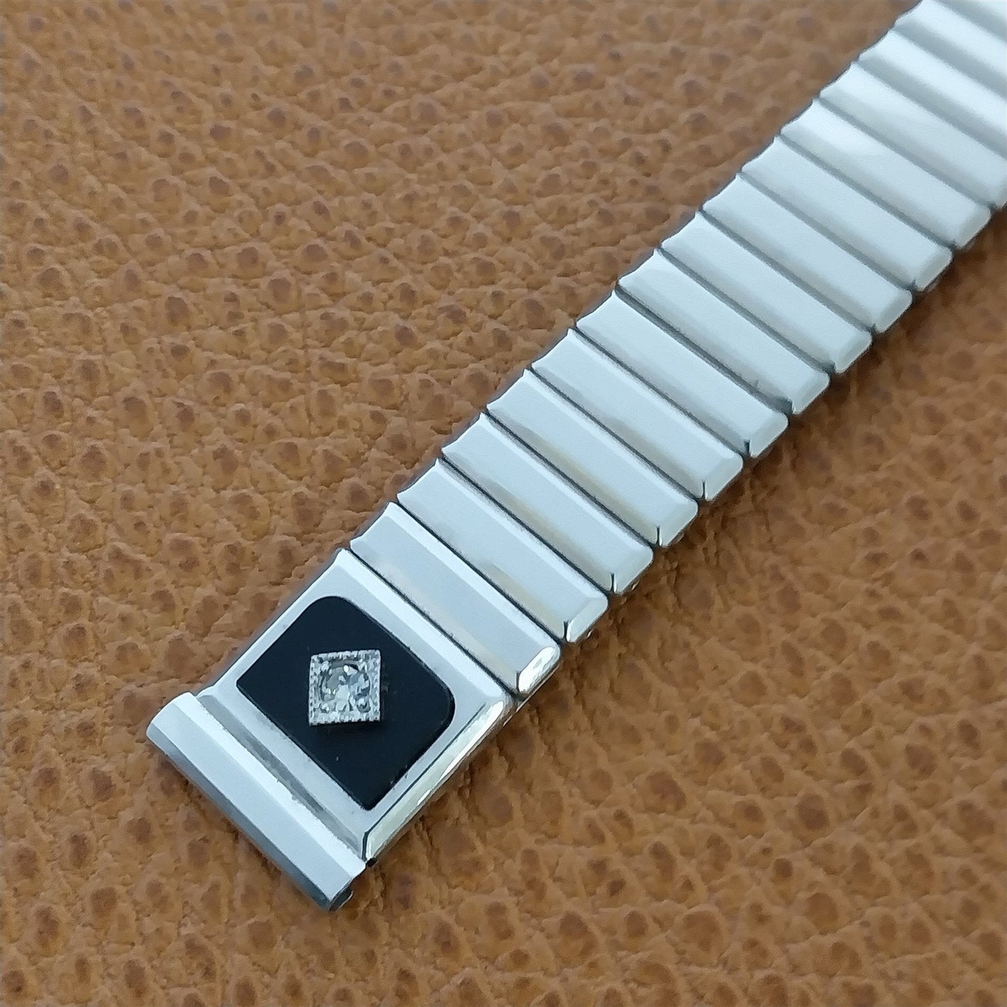 Kreisler Monte Cristo 14k White Gold-Filled nos 1950s Vintage Watch Band