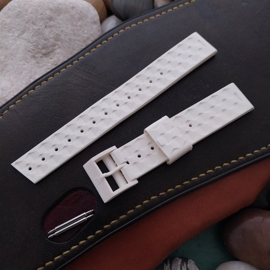 16mm Skindiver White Classic 1960s-70s nos Unused Vintage Watch Band