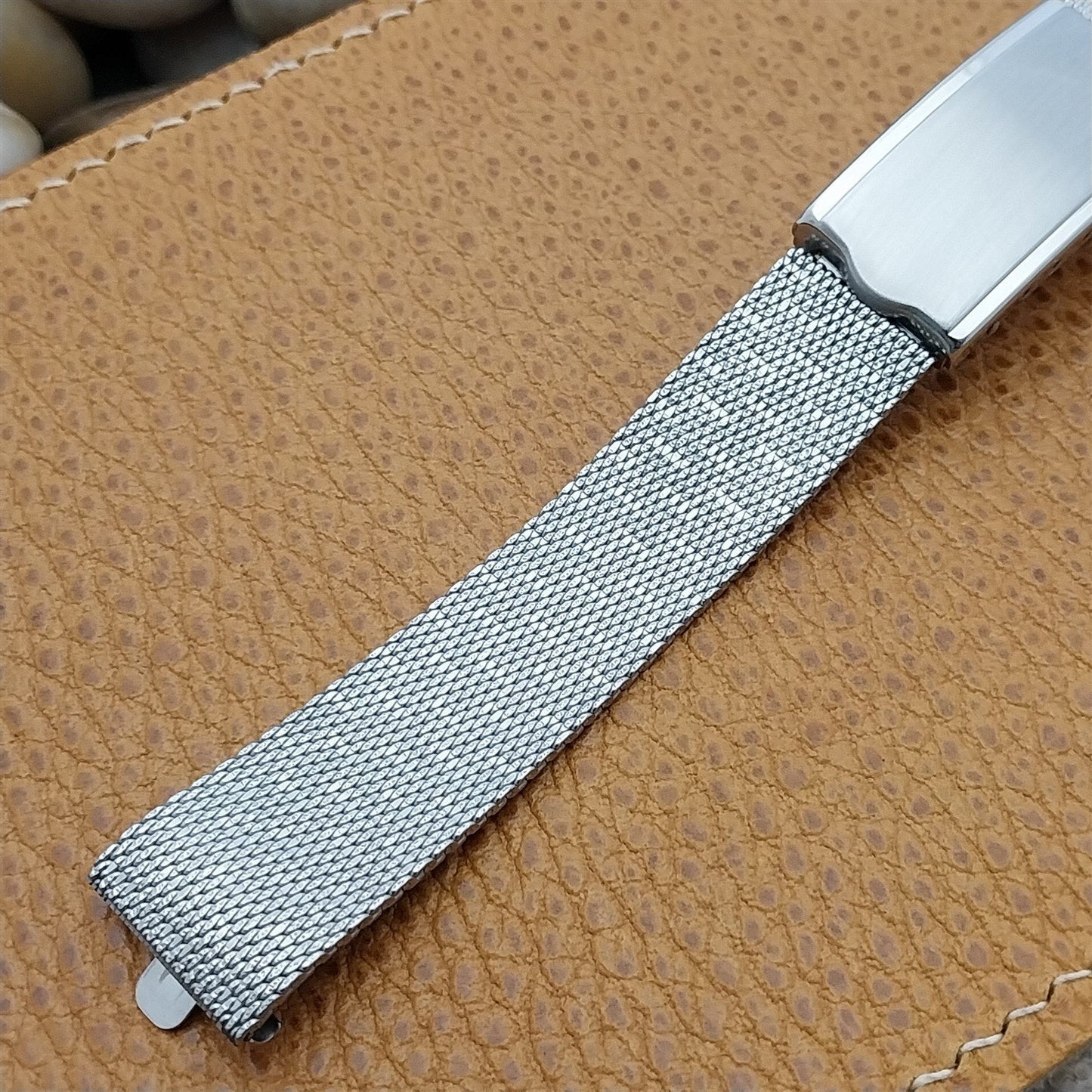 17.2mm Stainless Steel Mesh Kreisler Long nos Unused 1960s Vintage Watch Band