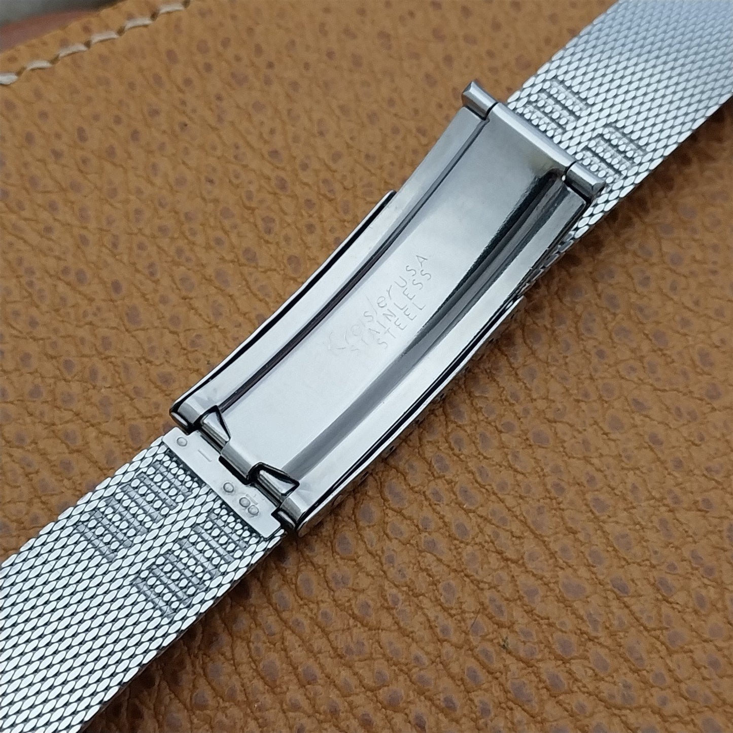 Vintage 17.2mm Stainless Steel Mesh Kreisler USA Classic Unused 1960s Watch Band