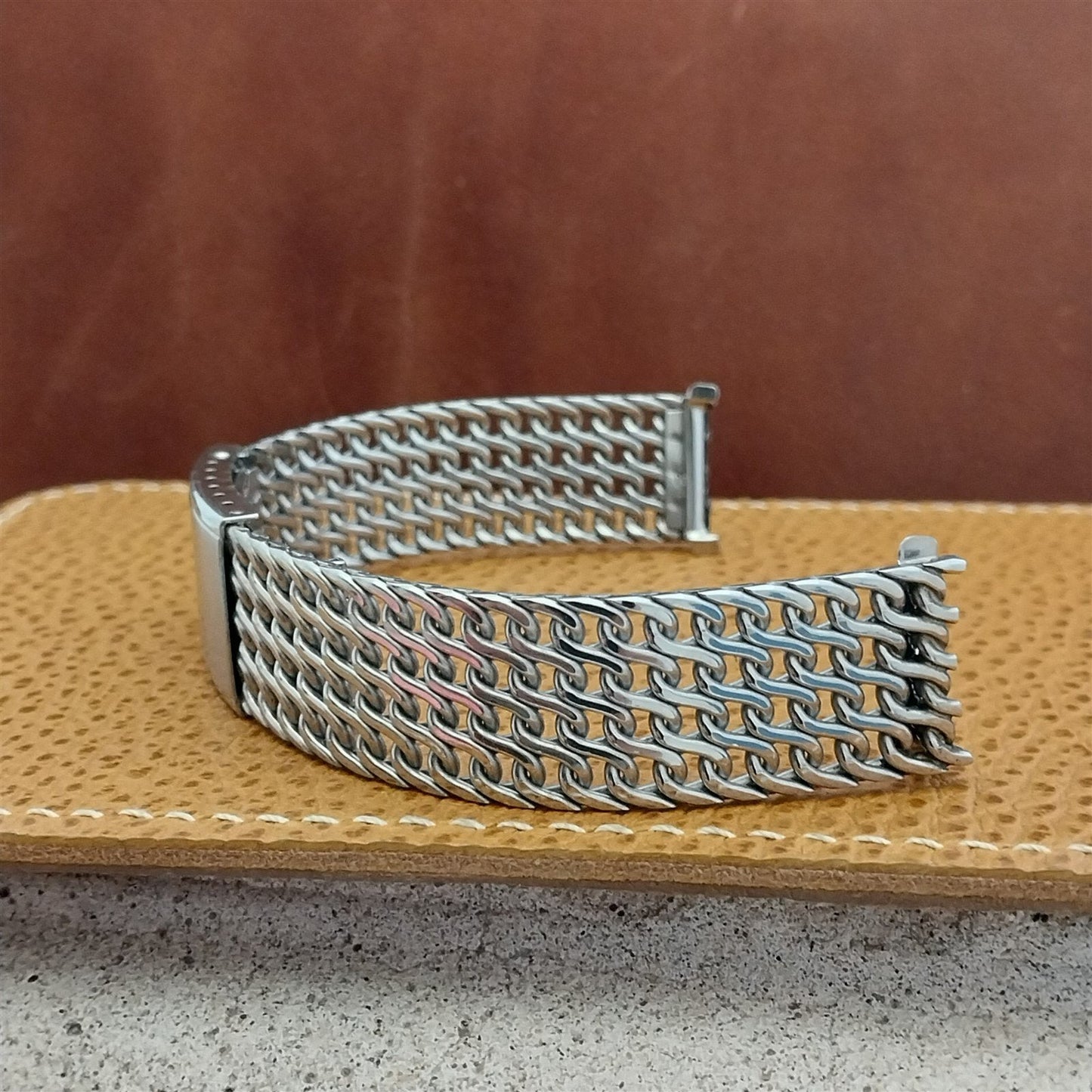 Vintage Stainless Steel Mesh 17.2mm Kreisler Unused Classic 1960s Watch Band