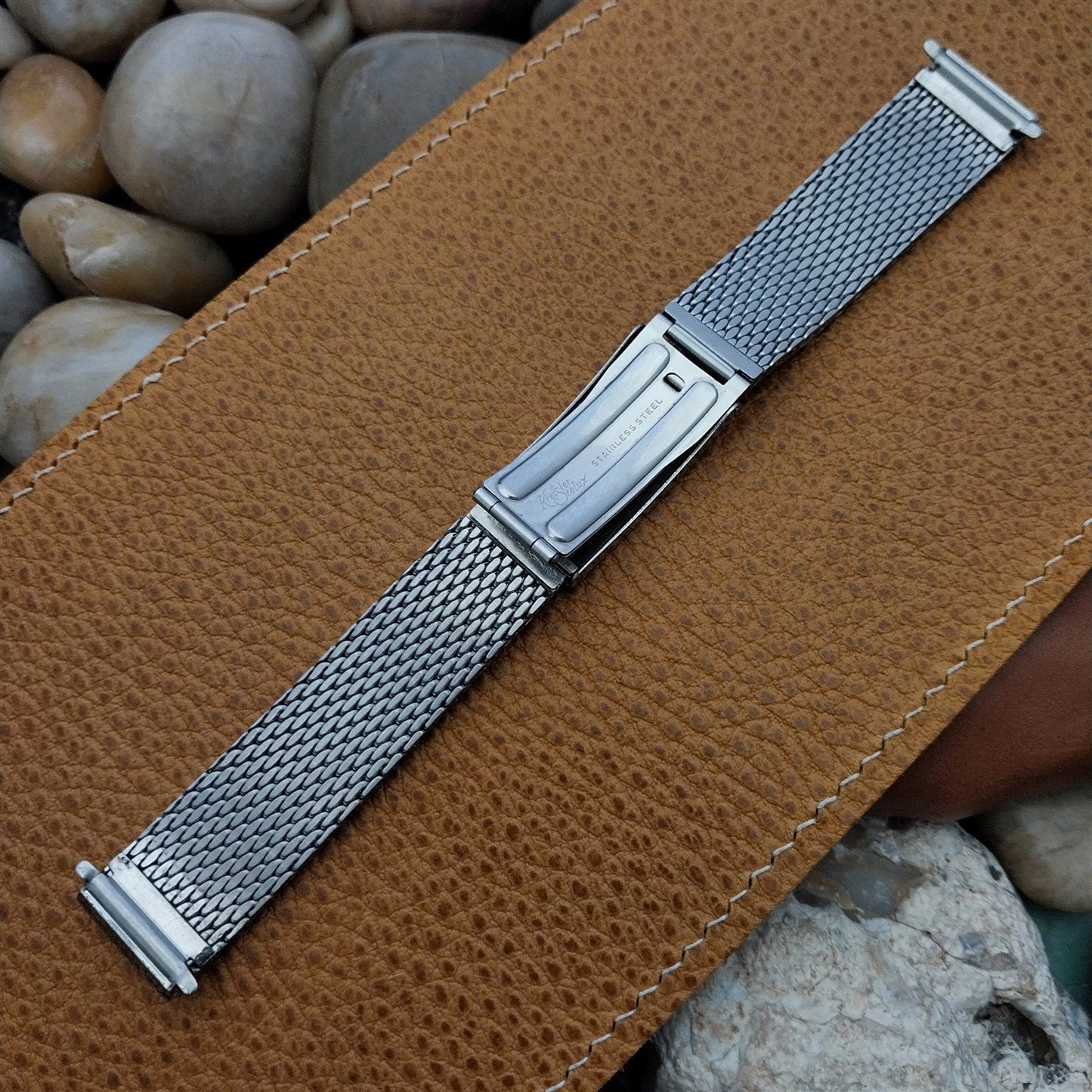 17.2mm Vintage Stainless Steel Mesh Kreisler Stelux Classic Unused Watch Band