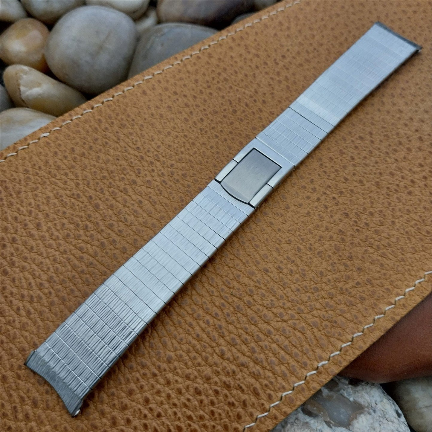 19mm 18mm Vintage Watch Band Stainless Steel Kreisler Stelux Unused 1960s-1970s