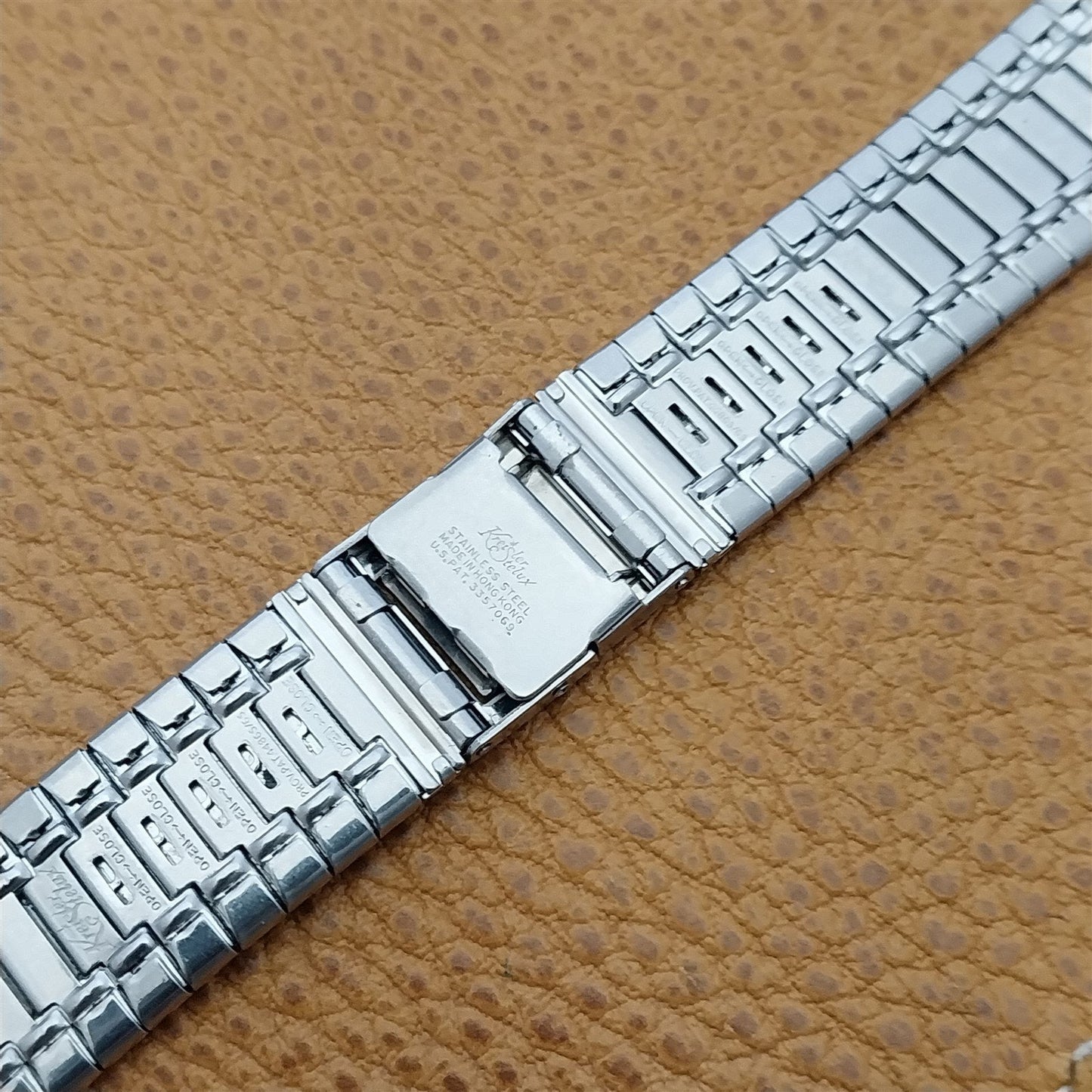 19mm 18mm Vintage Watch Band Stainless Steel Kreisler Stelux Unused 1960s-1970s