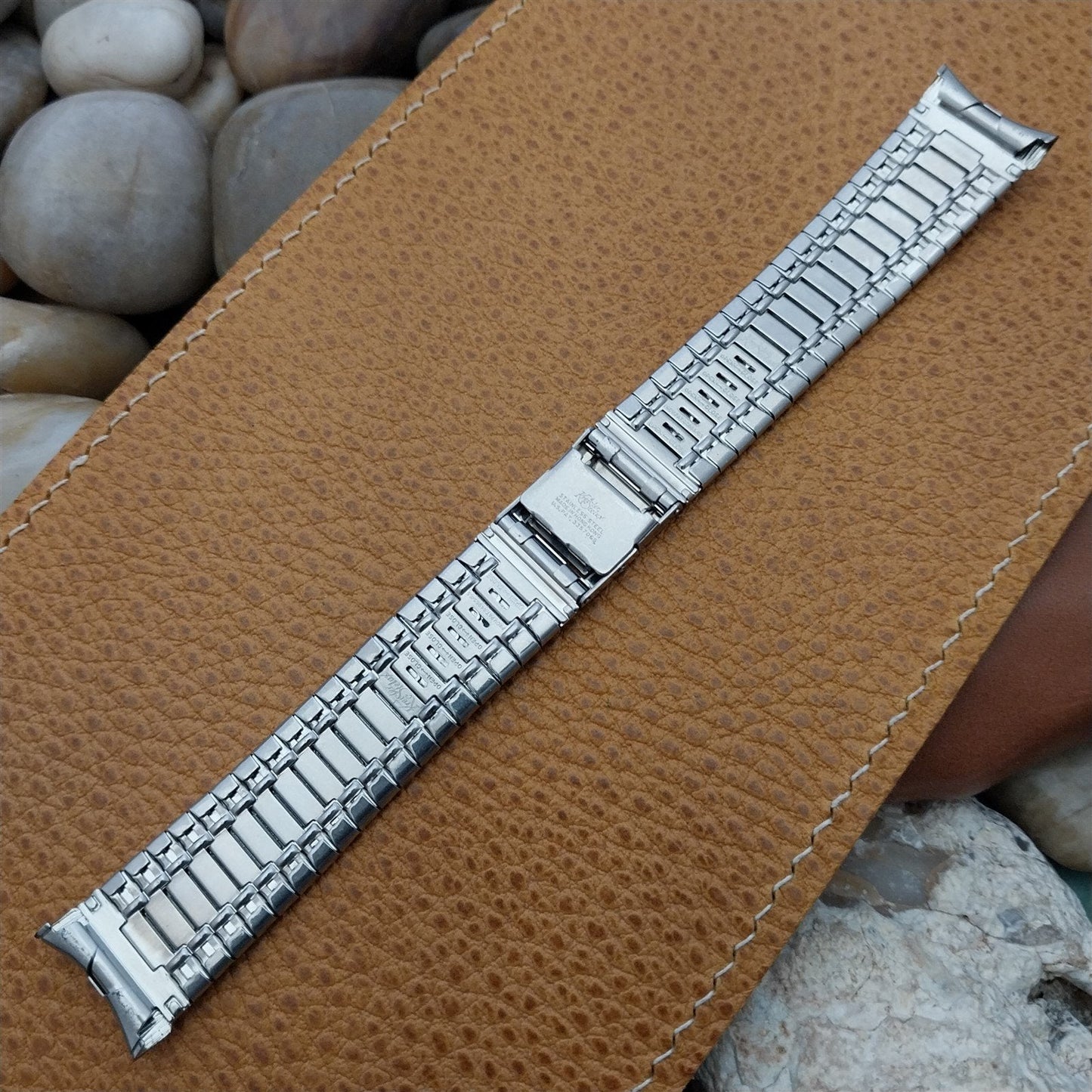 19mm 18mm Vintage Watch Band Stainless Steel Kreisler Stelux Unused 1960s-1970s