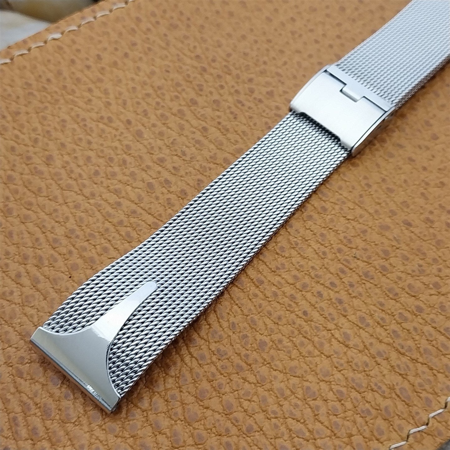 1960s Vintage Watch Band 17.2mm JB Champion Stainless Steel Mesh Unused Classic