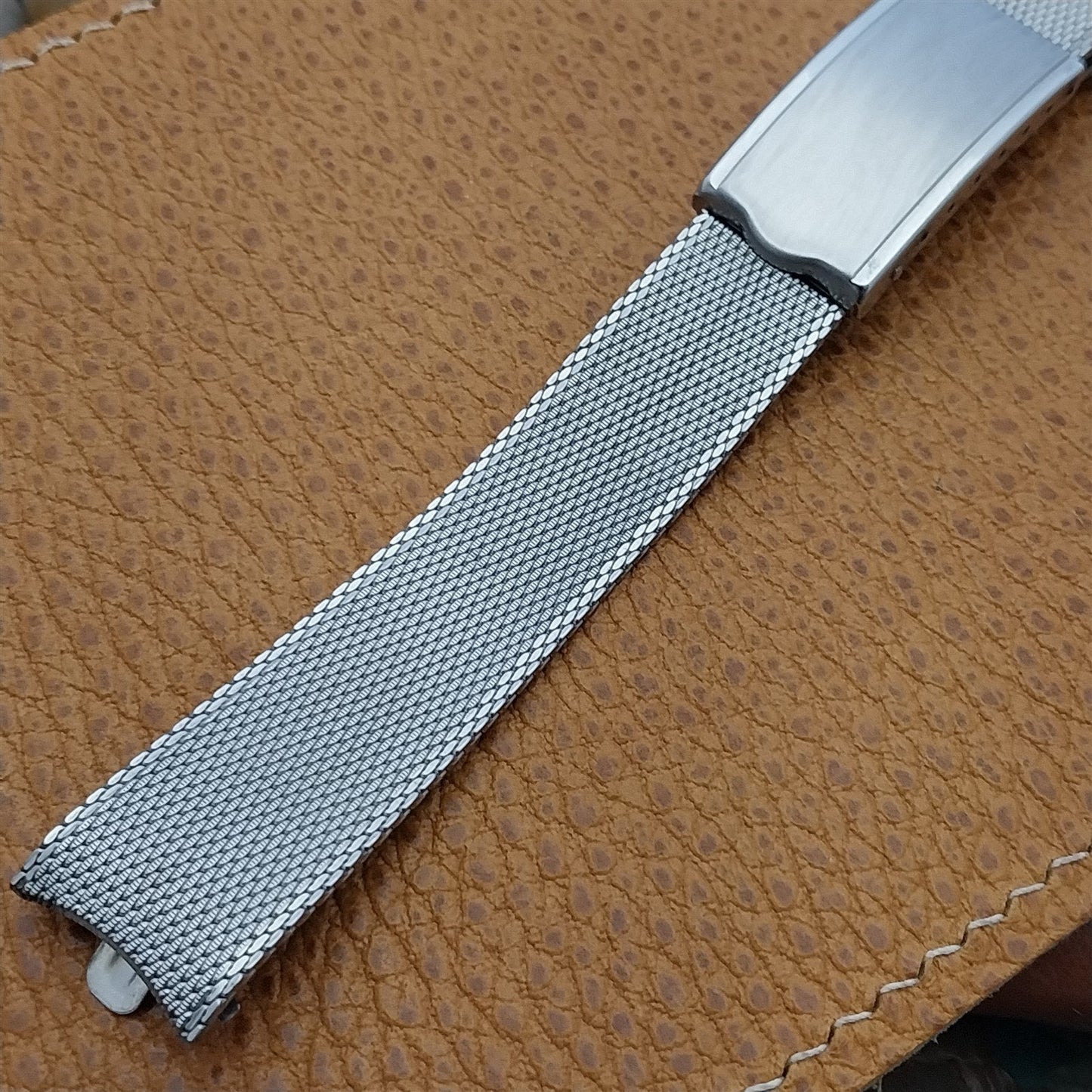 17.2mm Stainless Steel Mesh Kreisler Long Unused nos 1960s Vintage Watch Band