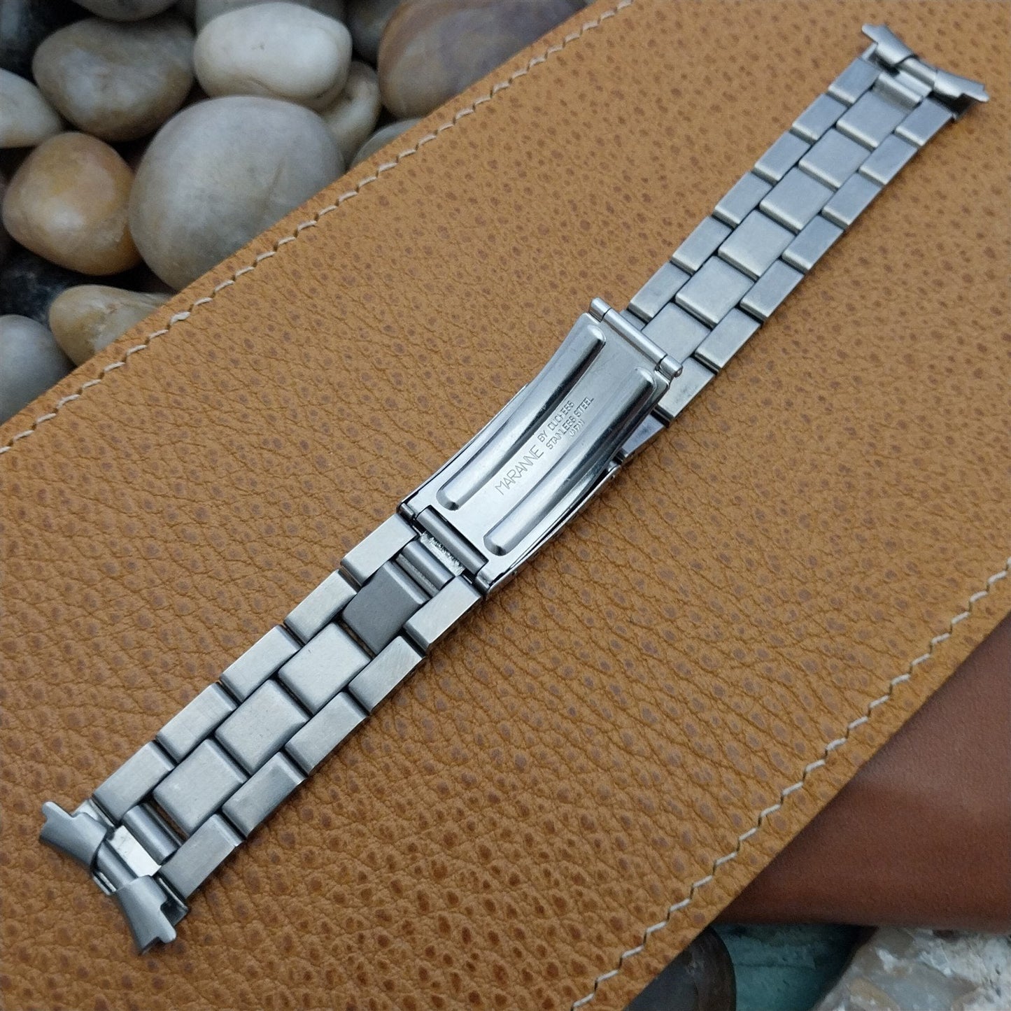 19mm Stainless Steel Duchess Solid Link Unused 1960s-1970s Vintage Watch Band