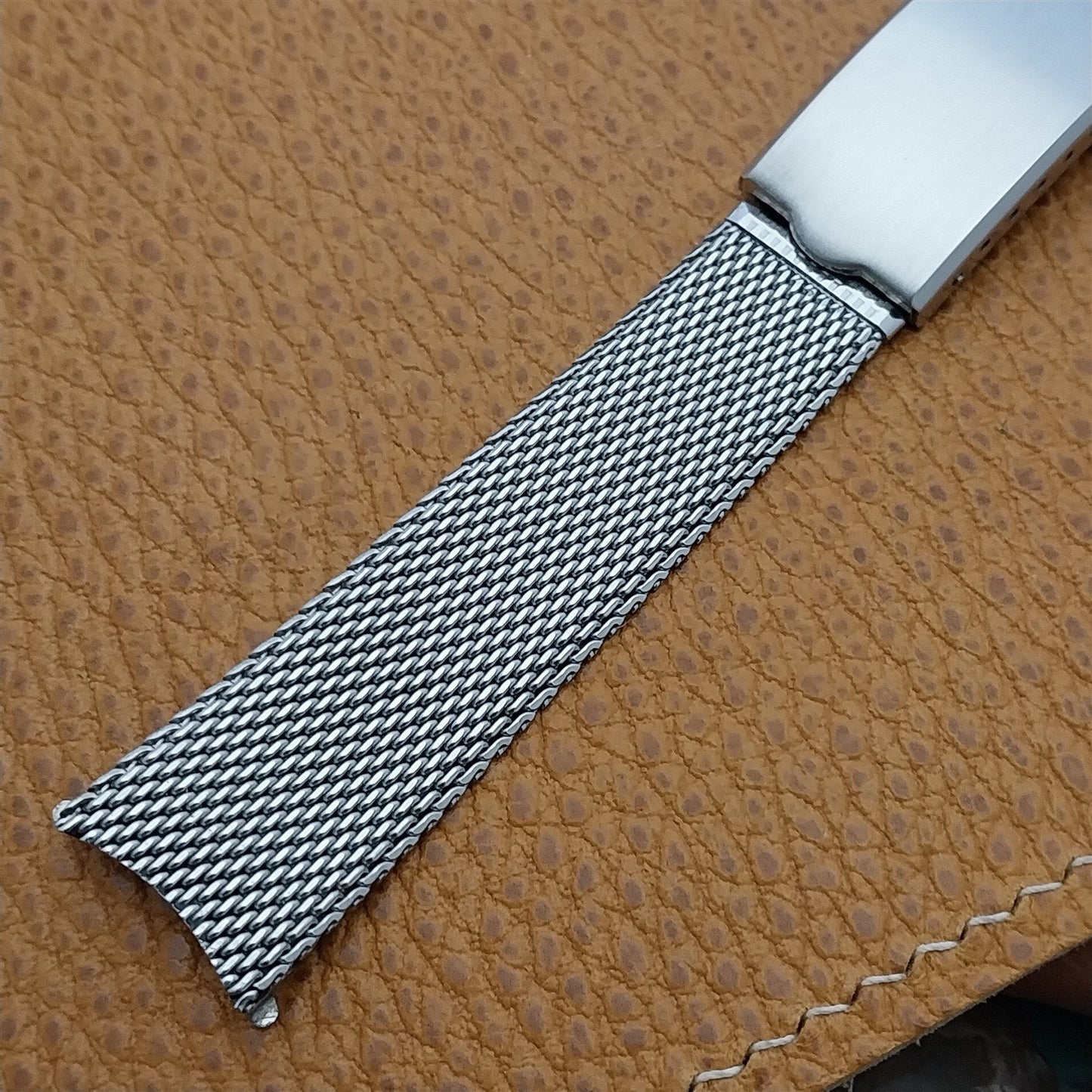 17.2mm Stainless Steel Mesh Classic nos 1960s Vintage Watch Band