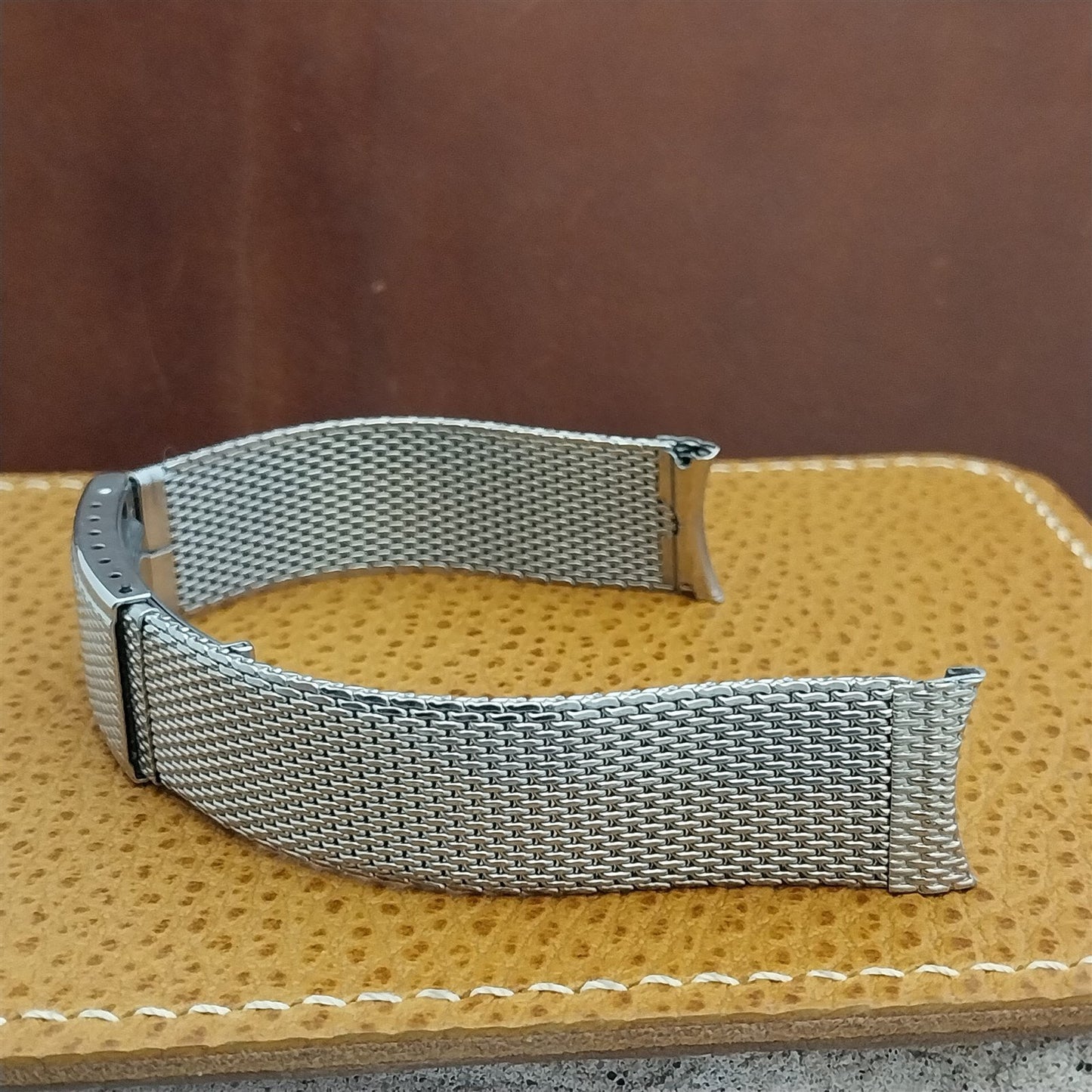 17.2mm Classic Stainless Steel Mesh Kreisler USA nos 1960s Vintage Watch Band