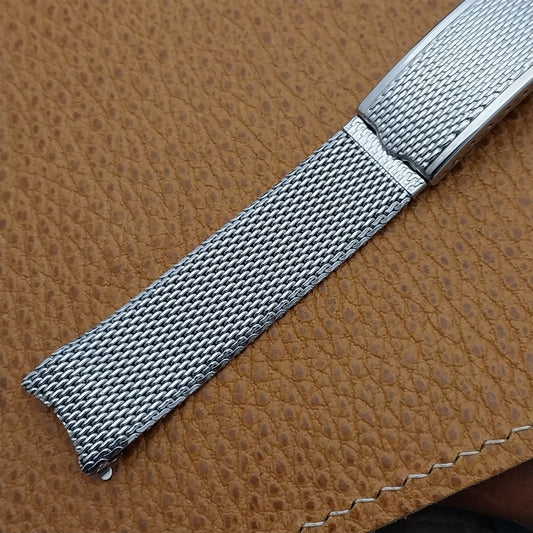 17.2mm Stainless Steel Mesh Kreisler USA nos Unused 1960s Vintage Watch Band