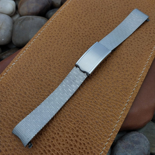 17.2mm Stainless Steel Mesh Long Kreisler Unused nos 1960s Vintage Watch Band
