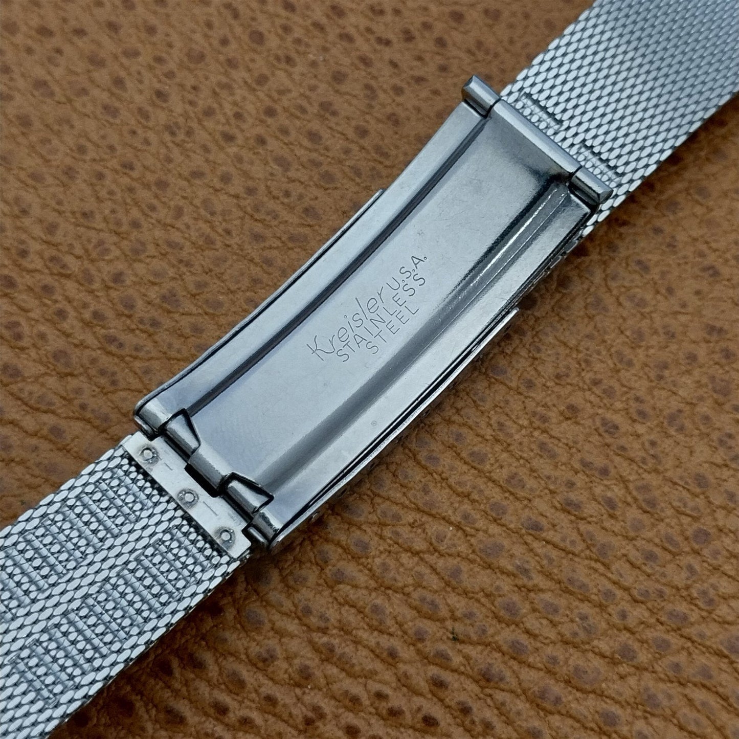 17.2mm Stainless Steel Mesh Long Kreisler Unused nos 1960s Vintage Watch Band