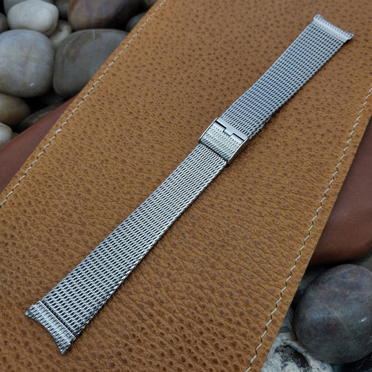 19mm 18mm 1960s Vintage Kreisler Classic Stainless Steel Mesh Unused Watch Band