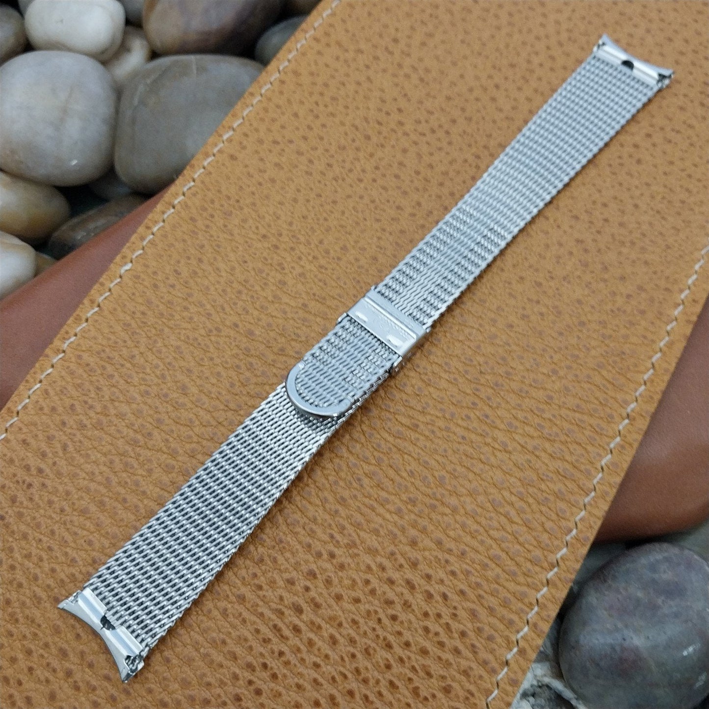 19mm 18mm 1960s Vintage Kreisler Classic Stainless Steel Mesh Unused Watch Band