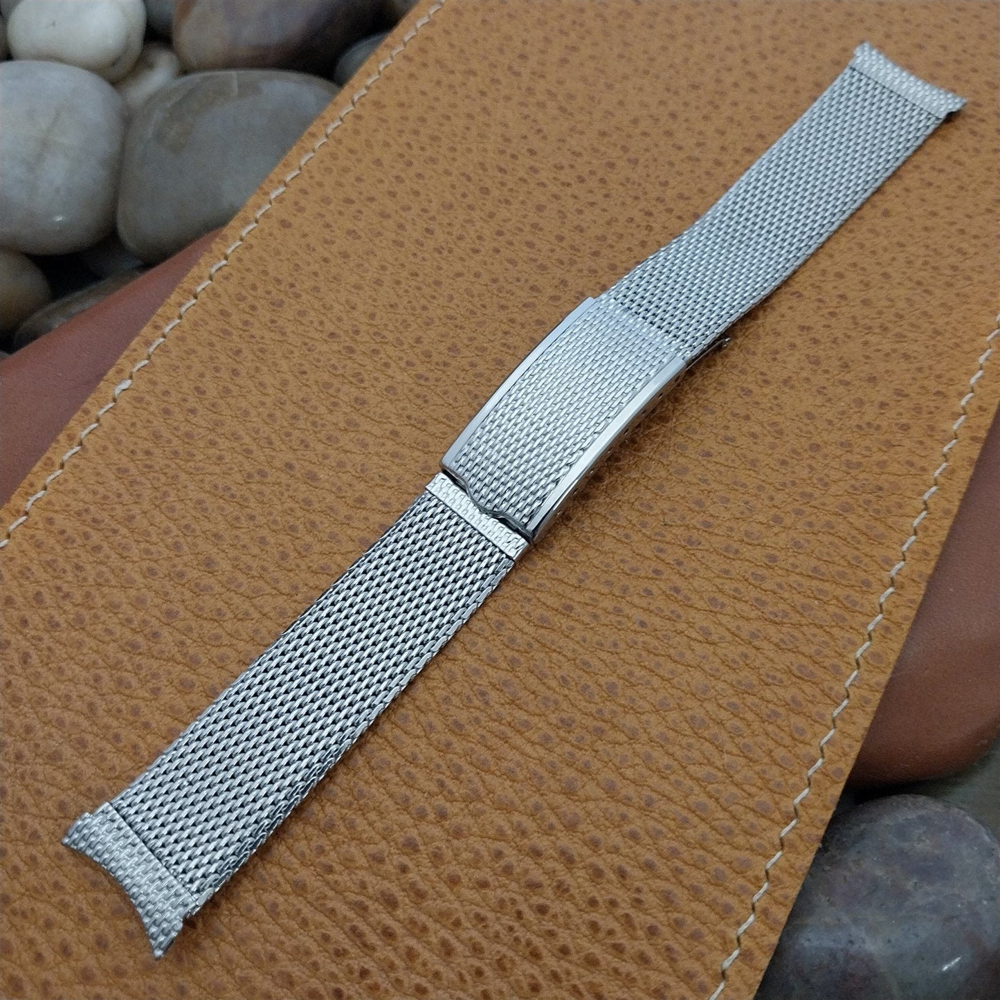 19mm 18mm Stainless Steel Mesh Kreisler Unused Classic 1960s Vintage Watch Band