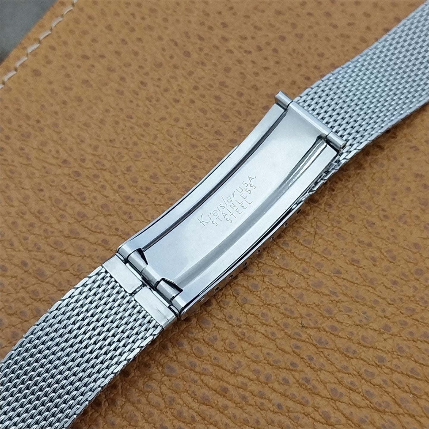 19mm 18mm Stainless Steel Mesh Kreisler Unused Classic 1960s Vintage Watch Band