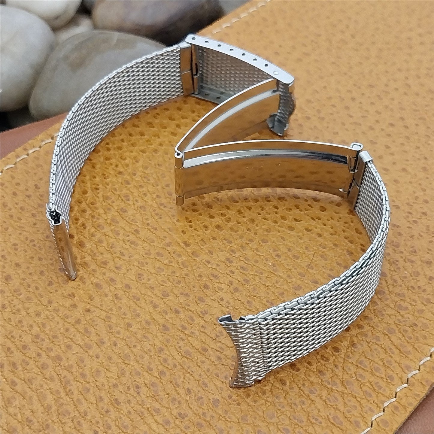 19mm 18mm Stainless Steel Mesh Kreisler Unused Classic 1960s Vintage Watch Band