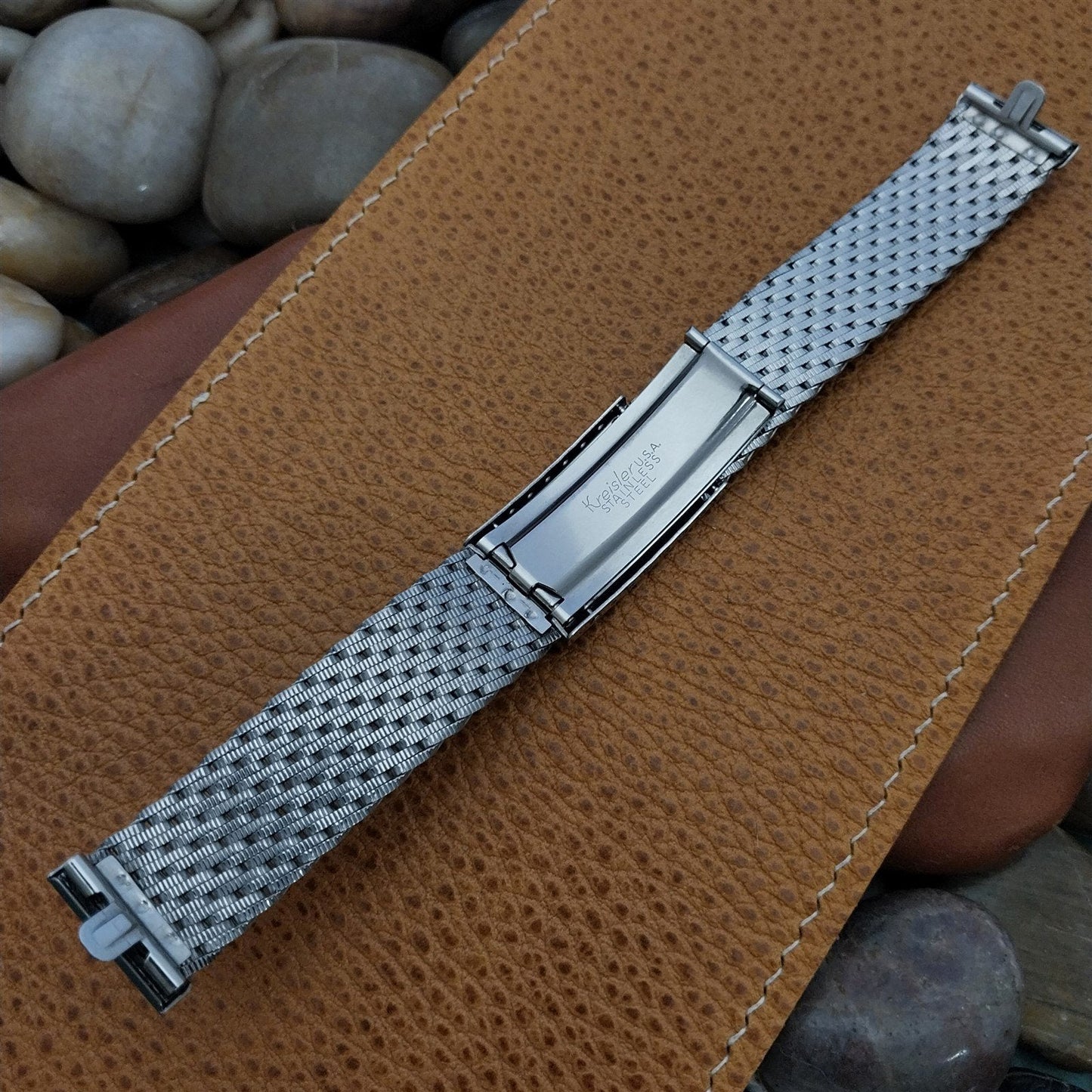 19mm Kreisler USA Thick Stainless Steel Mesh nos Unused 1960s Vintage Watch Band