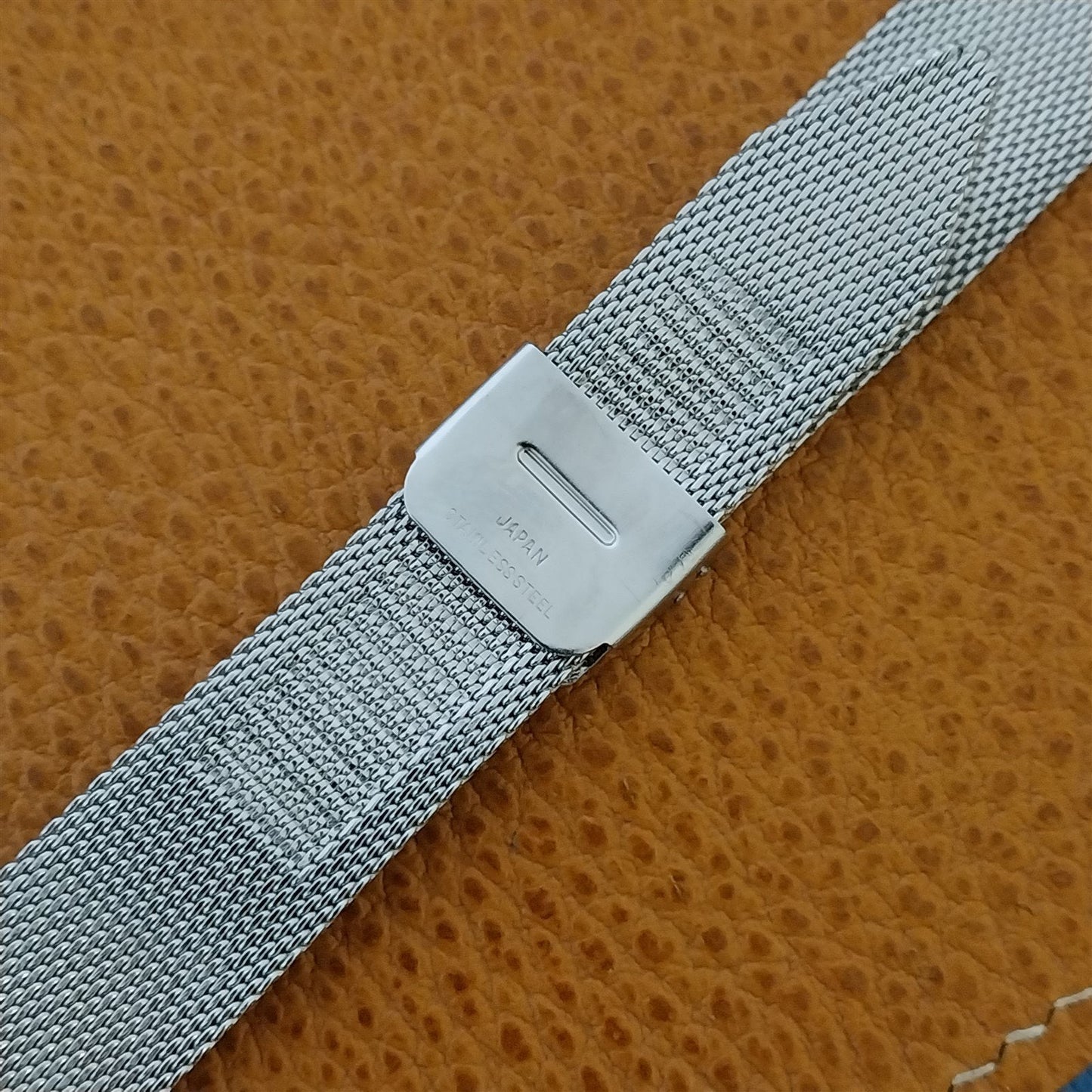 Vintage 18mm Curved End 1970s Stainless Steel Mesh nos Japan Classic Watch Band