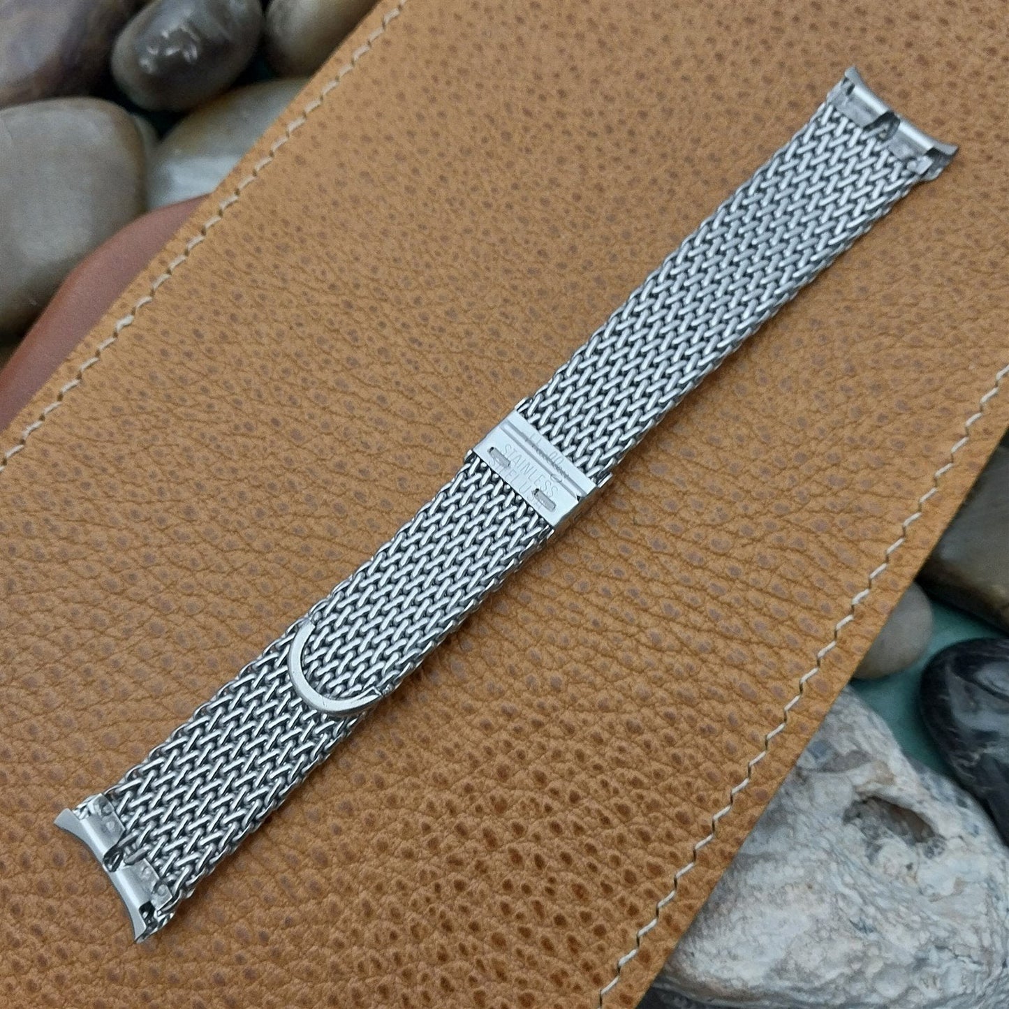 Stainless Steel Mesh Hadley 18mm 19mm Unused Classic 1960s Vintage Watch Band