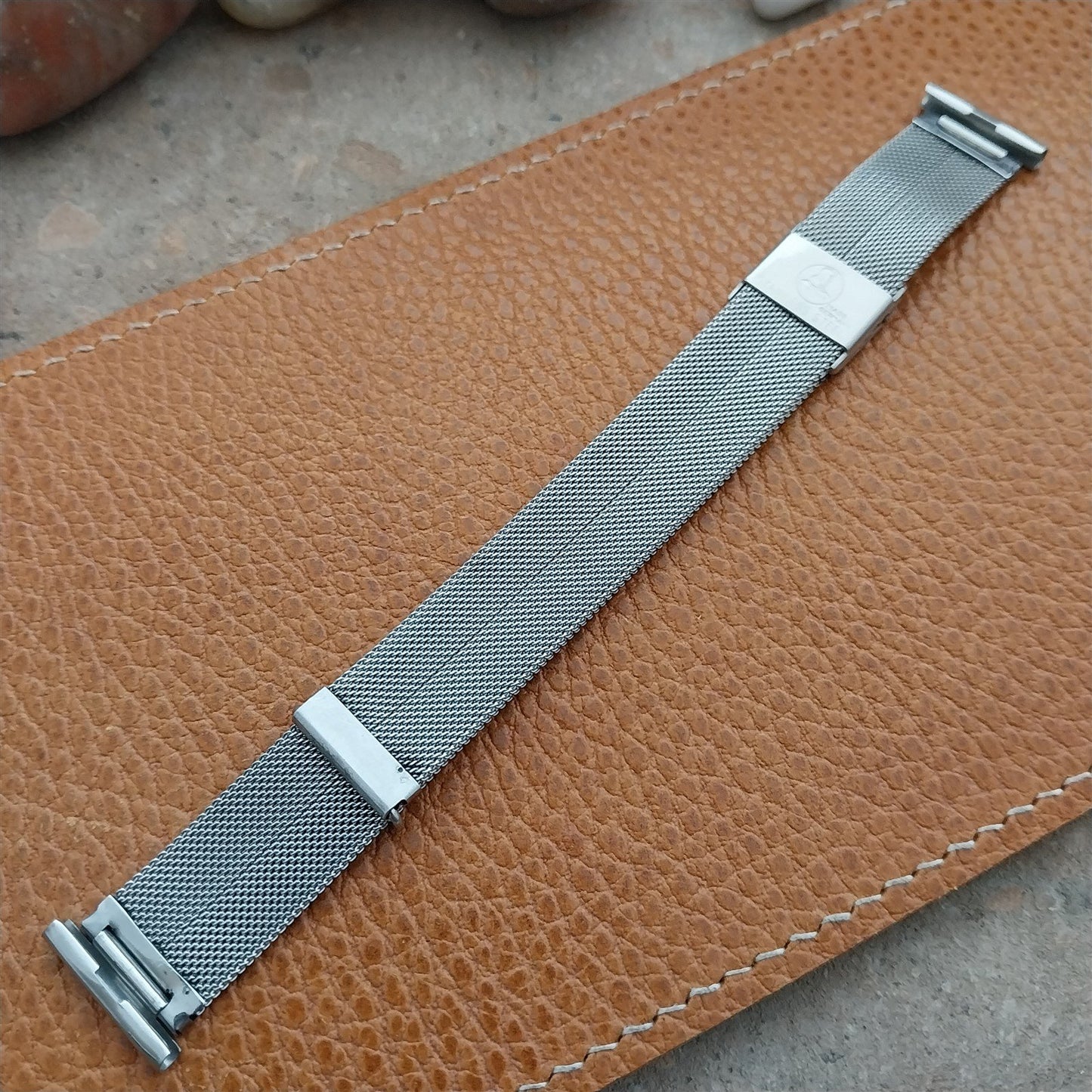 Fischer 18mm 17mm 16mm Stainless Steel Mesh Classic NOS 1950s Vintage Watch Band