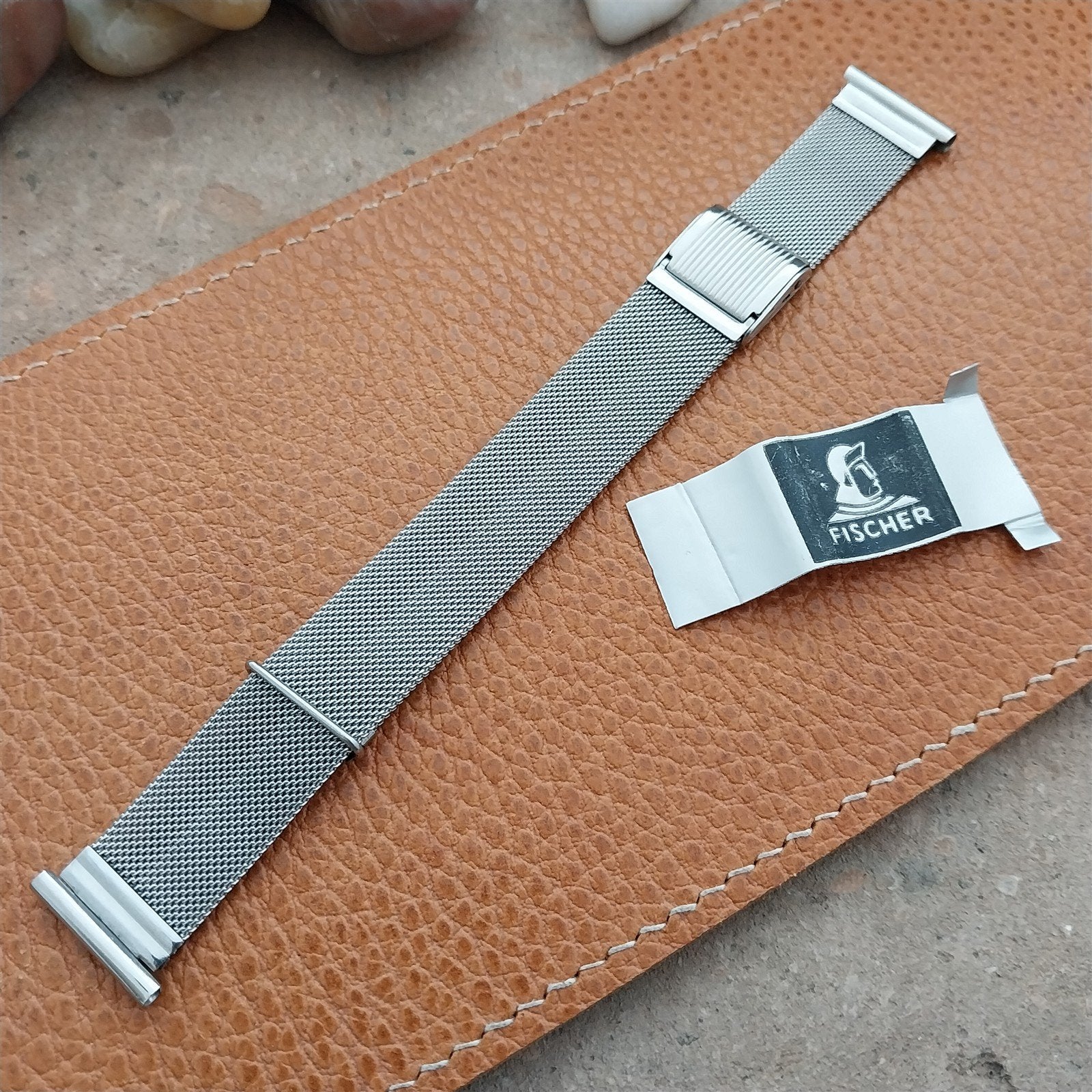 Fischer 18mm 17mm 16mm Stainless Steel Mesh Classic NOS 1950s Vintage Watch Band