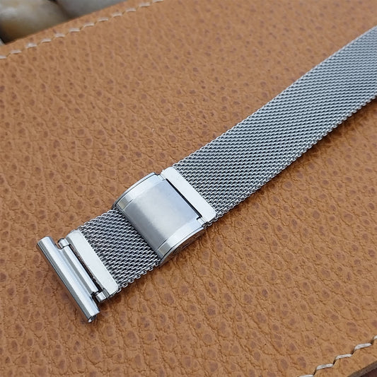 18mm 17mm Stainless Steel Sliding Clasp Unused 1950s Vintage Watch Band Germany