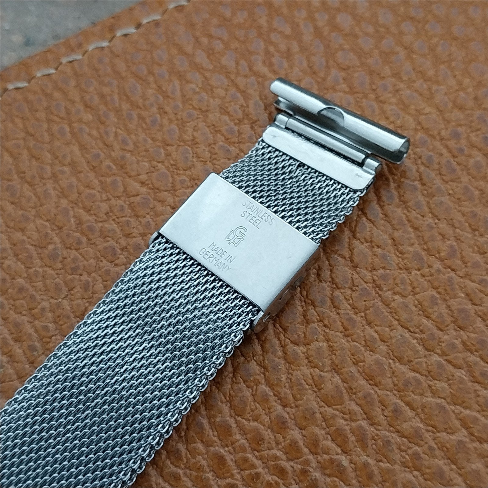 Vintage 18mm 17mm Stainless Steel Mesh Overlap Unused Classic 1950s Watch Band