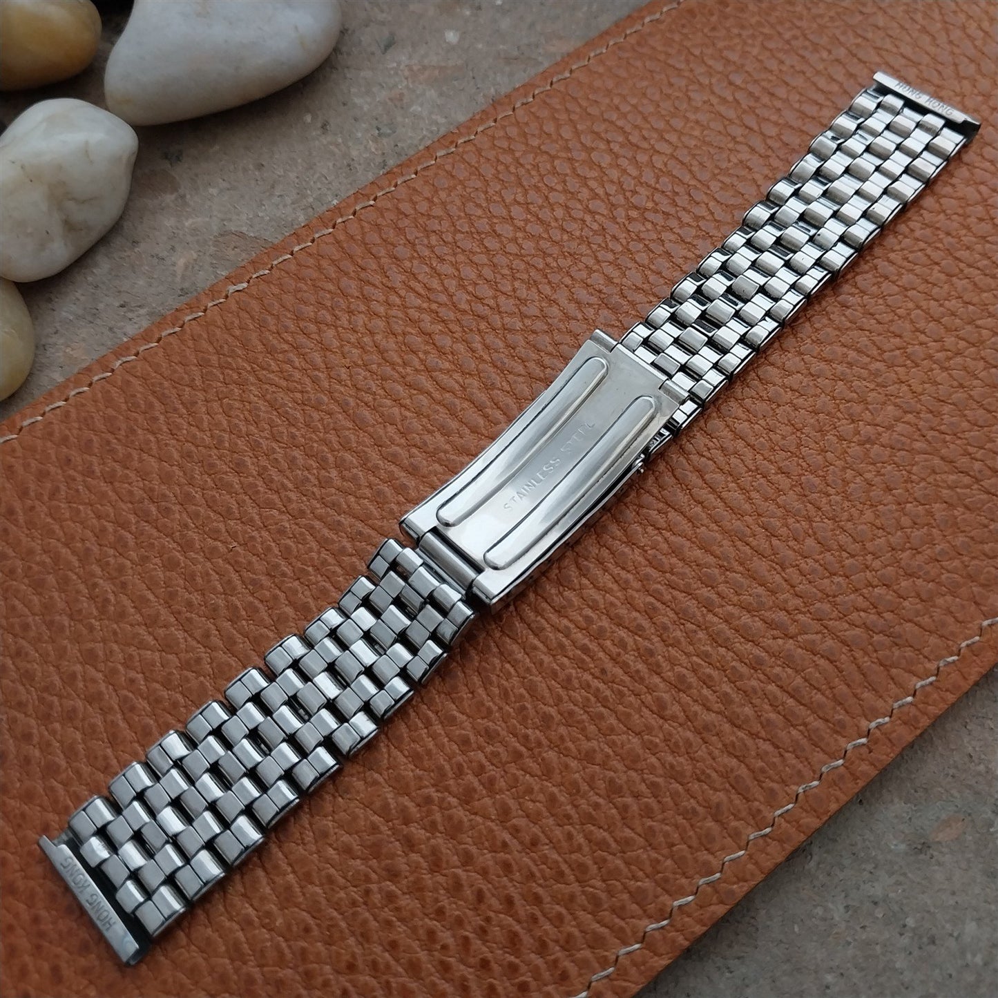 Vintage Stainless Steel 17.2mm Brick Link 1960s-1970s nos Unused ClasiWatch Band