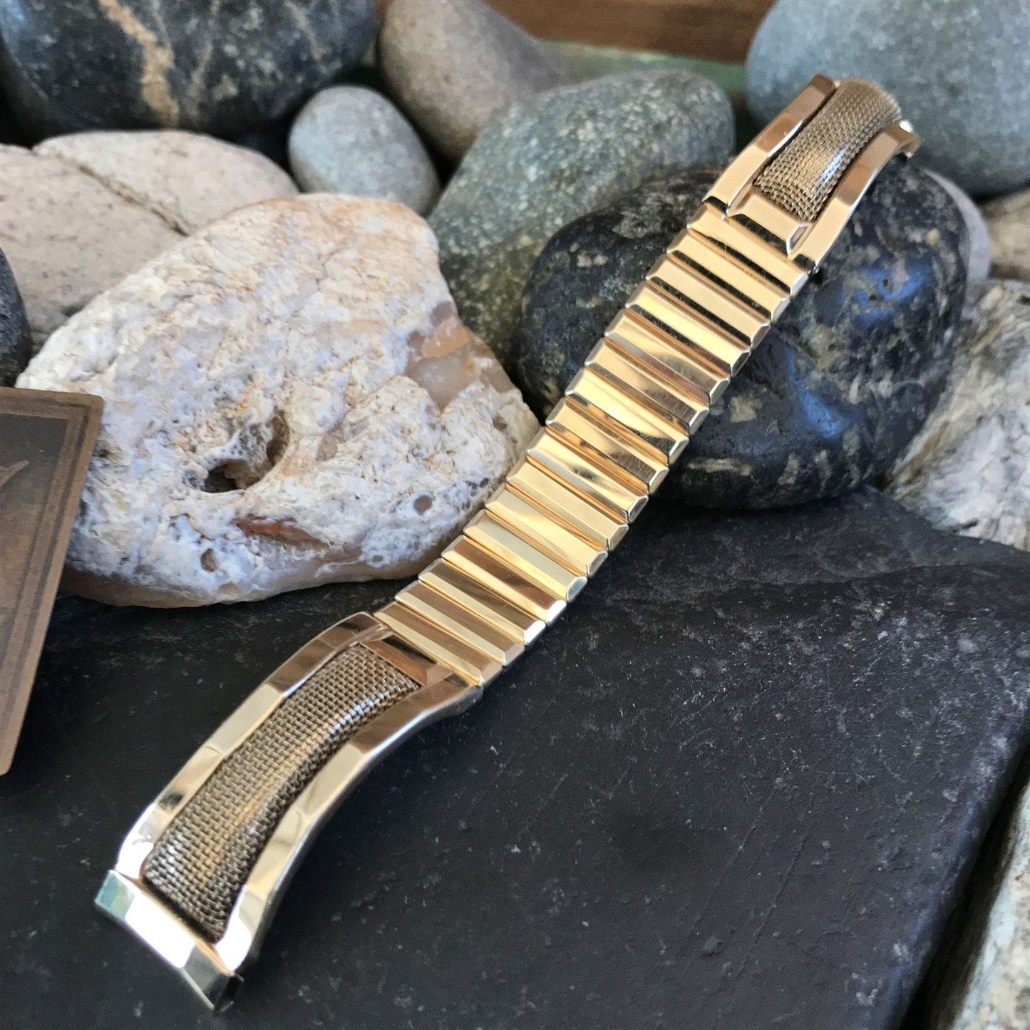 5/8" 10k Gold-Filled Kreisler USA Double Feature 1950s Vintage Watch Band