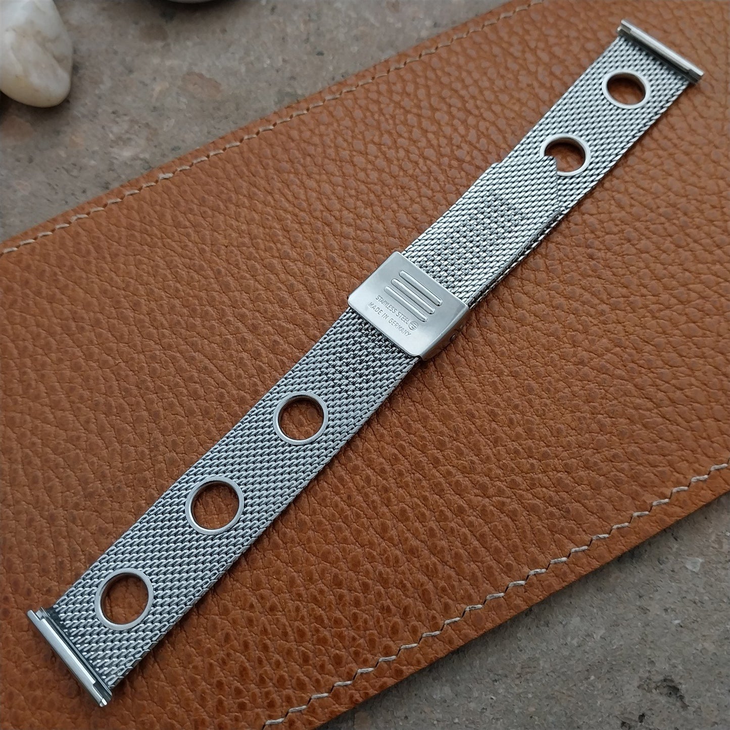 20mm 19mm 18mm 1960s Vintage Stainless Steel Mesh Rally GT NOS German Watch Band