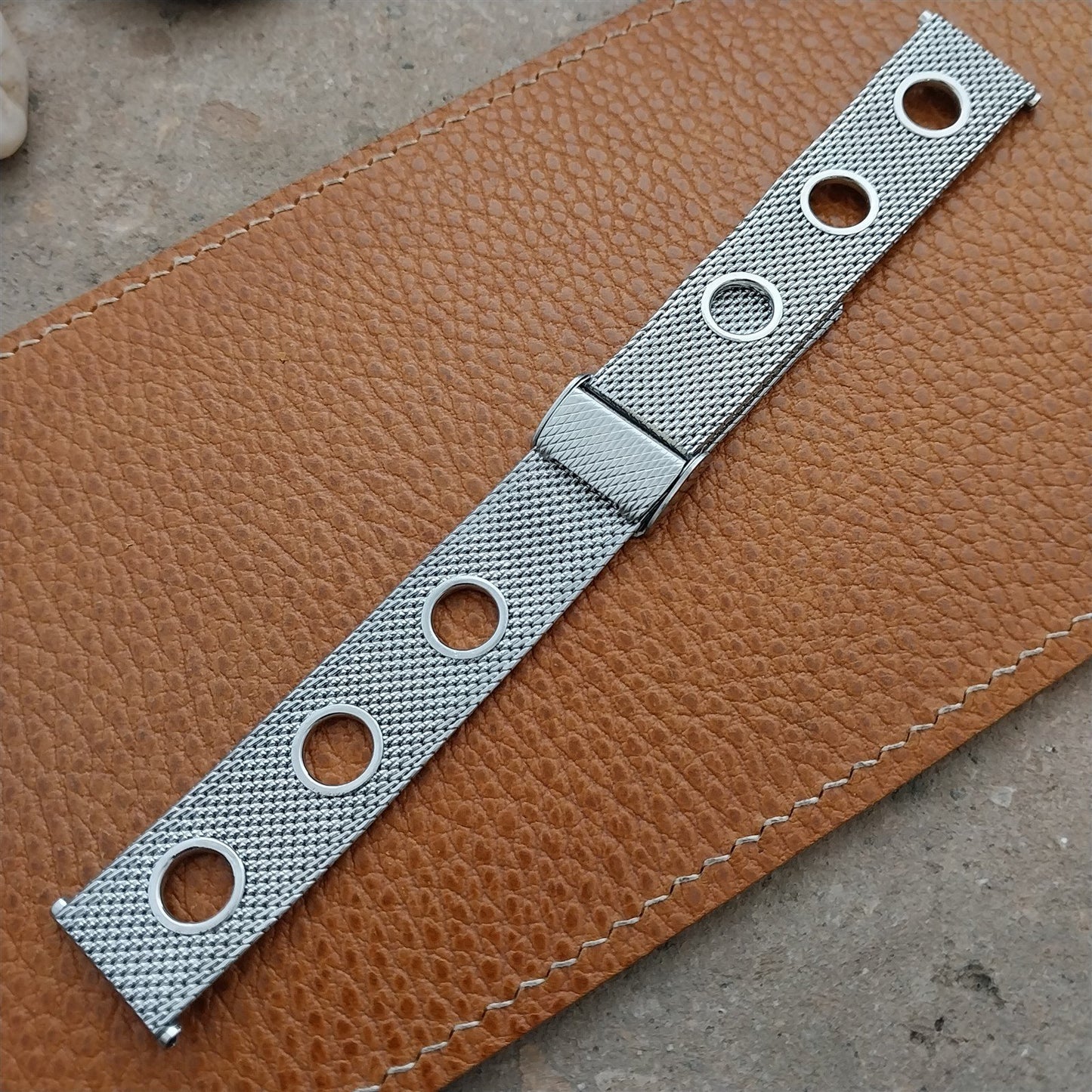 20mm 19mm 18mm 1960s Vintage Stainless Steel Mesh Rally GT NOS German Watch Band