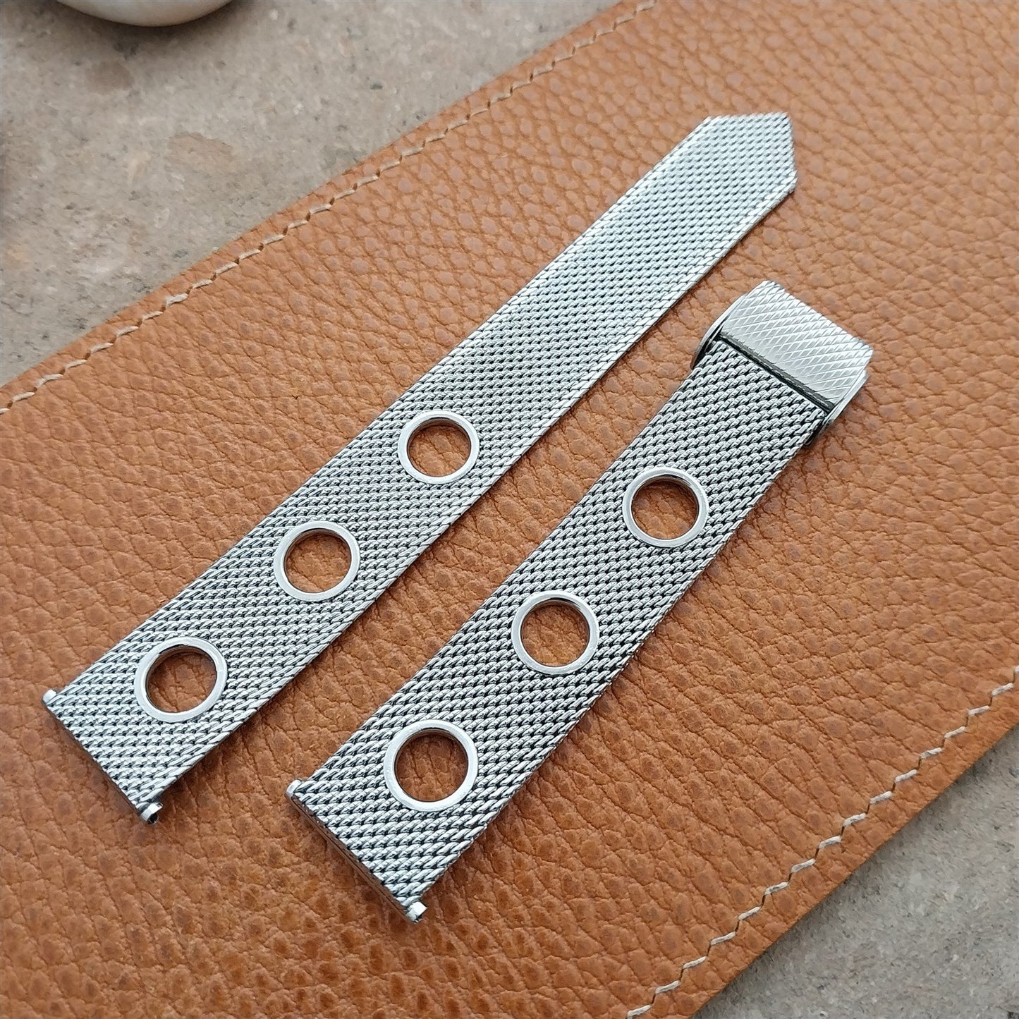 20mm 19mm 18mm 1960s Vintage Stainless Steel Mesh Rally GT NOS German Watch Band