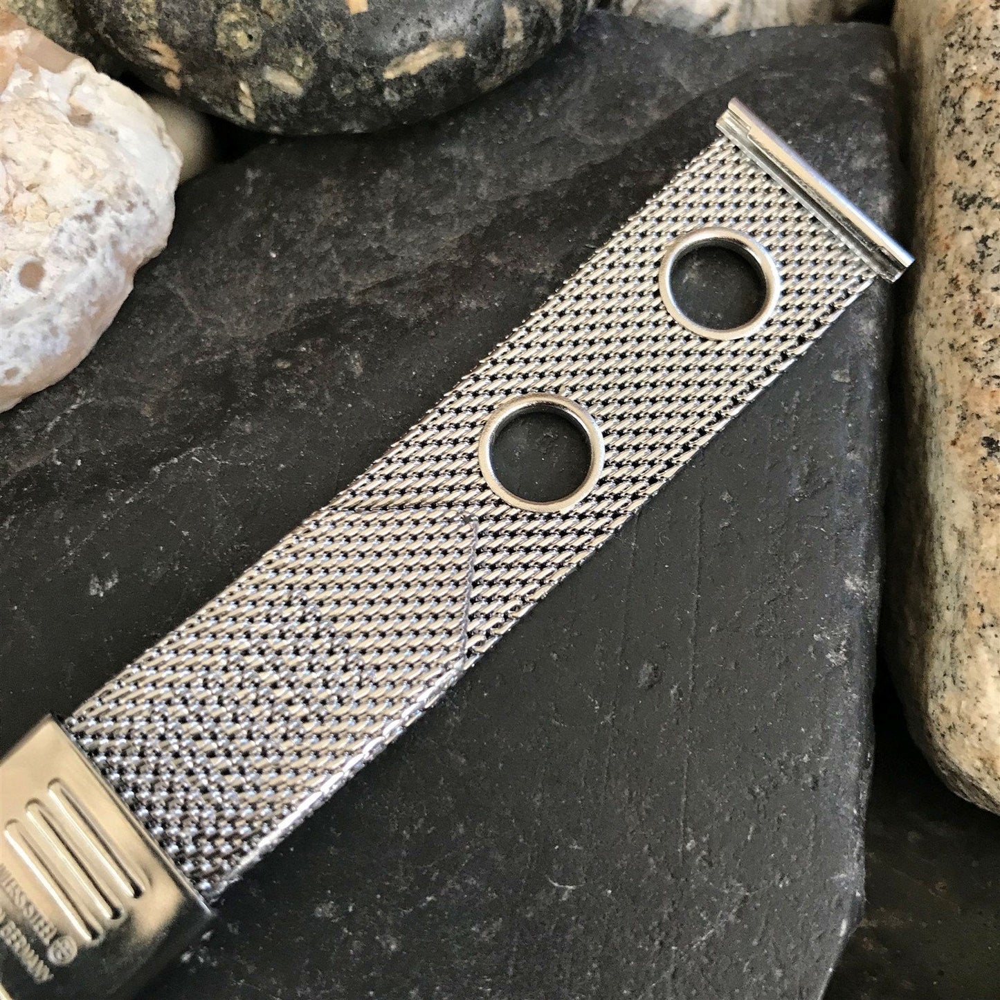 20mm Stainless Steel Mesh Rally GT nos German 1960s Vintage Watch Band