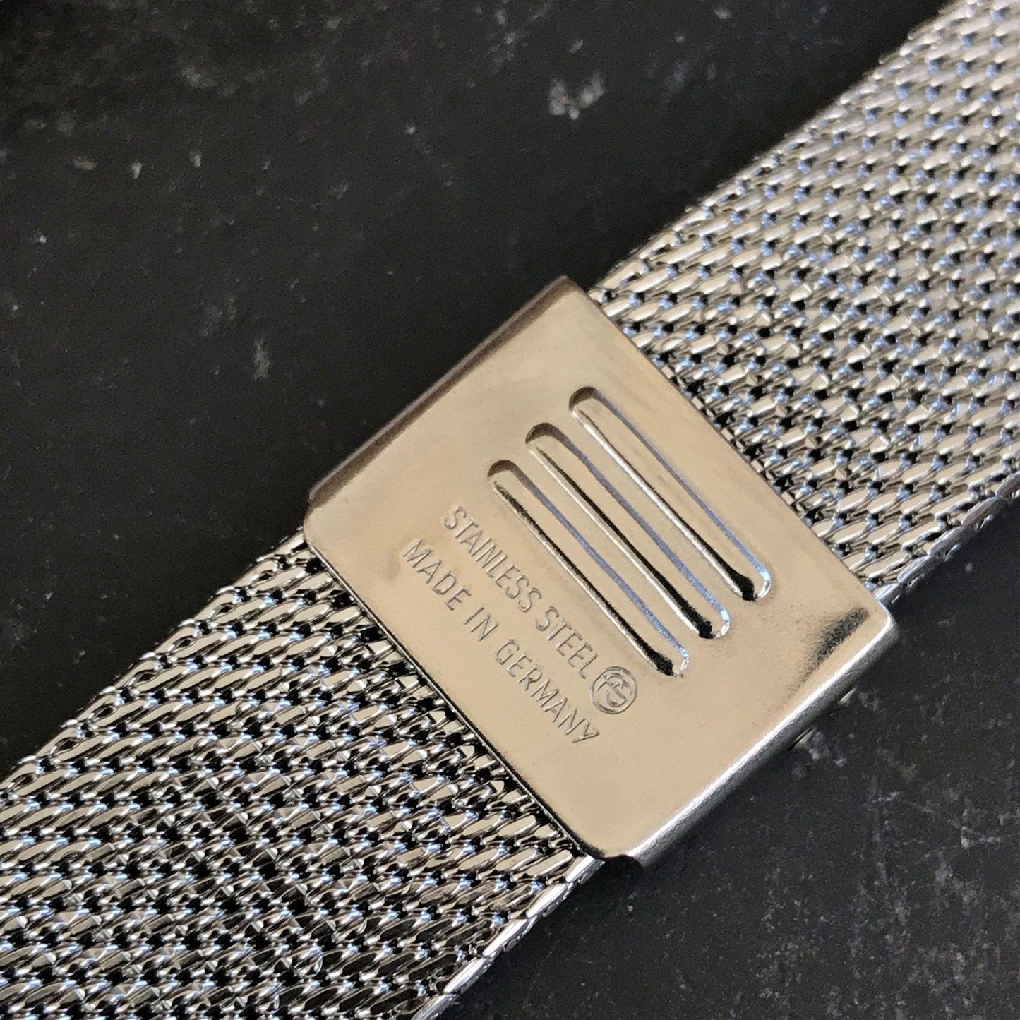 20mm Stainless Steel Mesh Rally GT nos German 1960s Vintage Watch Band