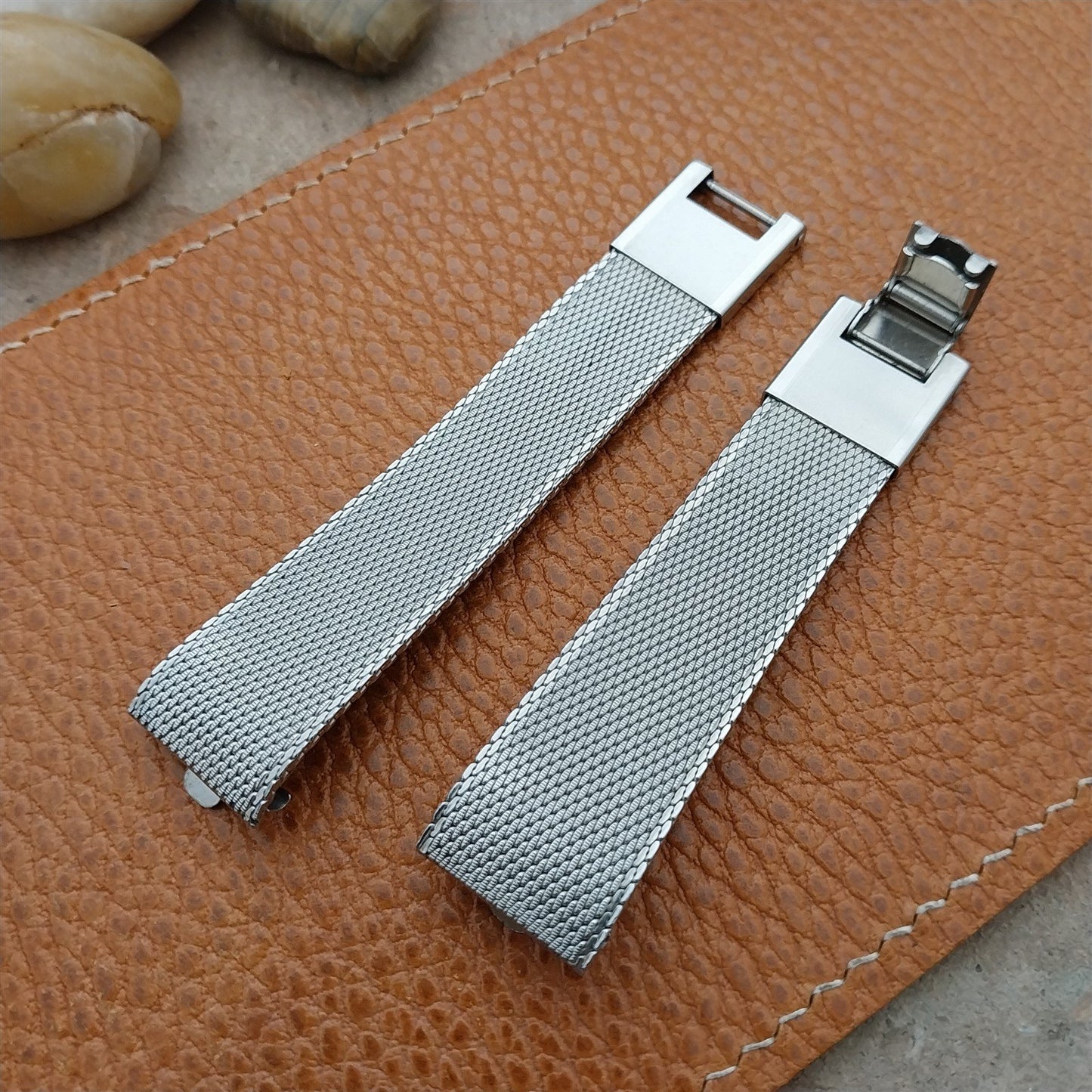 Stainless Steel Mesh 17.2mm Kreisler USA nos 1960s Vintage Watch Band