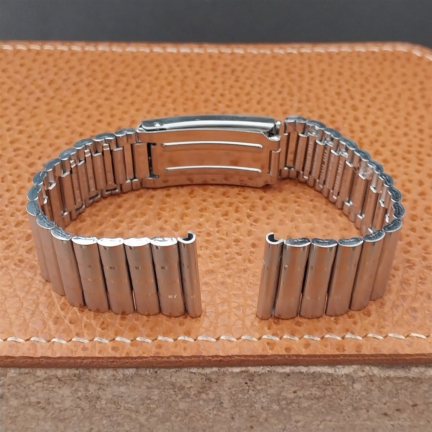 20mm Stainless Steel Barrel Link Unused nos 1970s FS German Vintage Watch Band