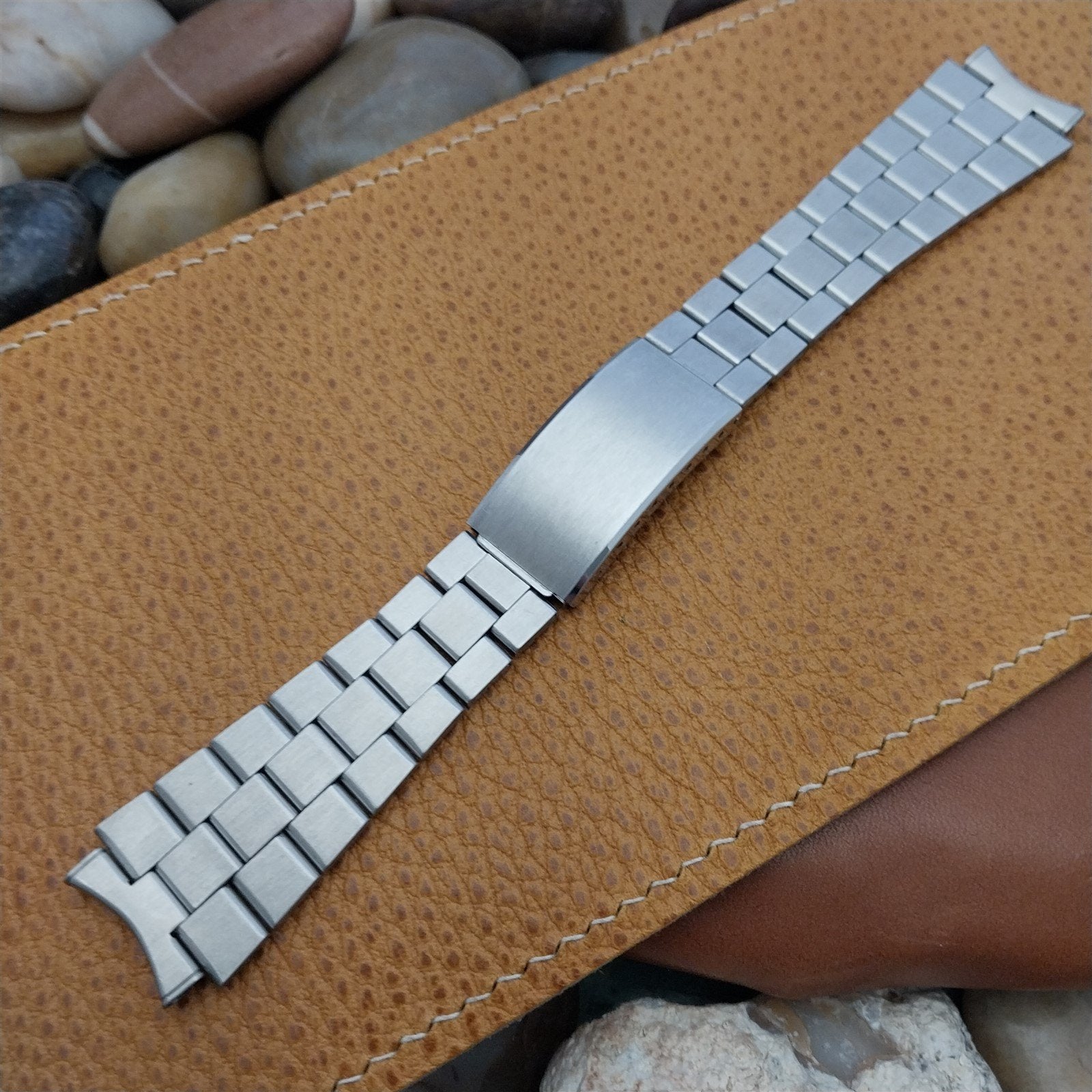 Vintage 19mm Flared Stainless Steel Kreisler Stelux Unused Classic Watch Band