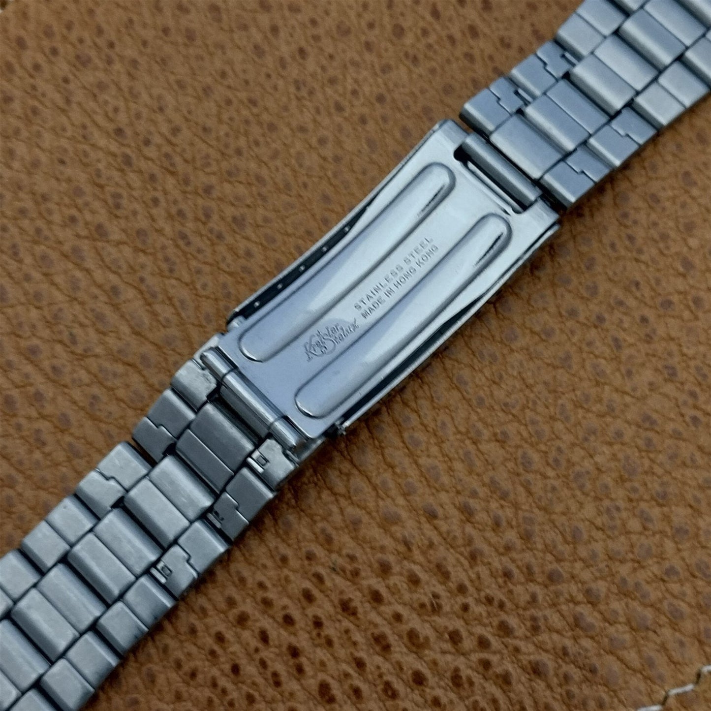 Vintage 19mm Flared Stainless Steel Kreisler Stelux Unused Classic Watch Band