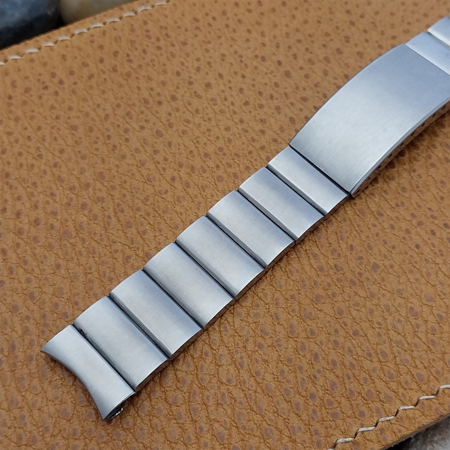 Vintage 17mm Stainless Steel Classic Bar Link Kreisler Stelux Unused Watch Band